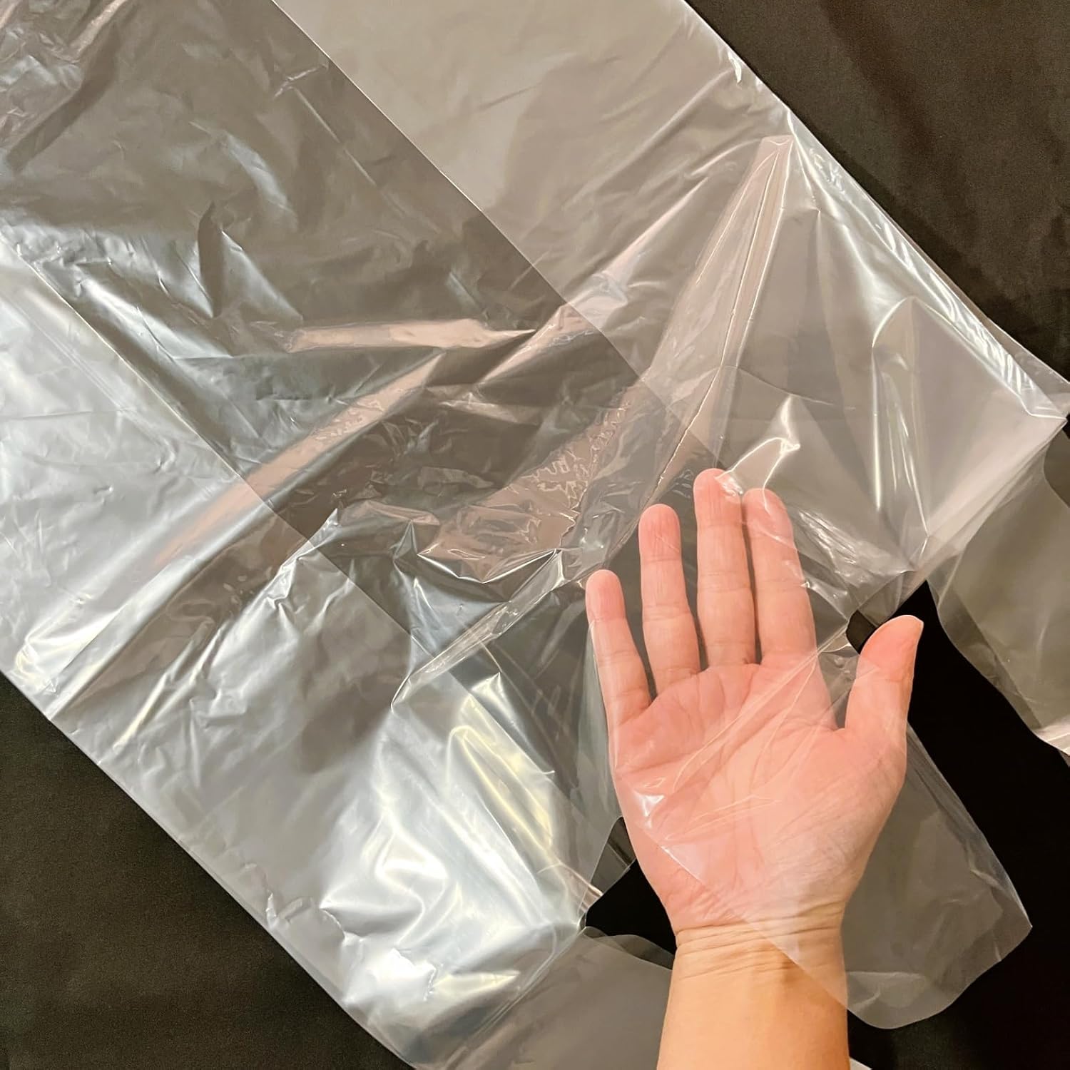 Japax OL04 Plastic Bags with Hands, Transparent, Height 31.5 x Width 15.7 inches (80 x 40 cm), Gusset 9.8 x Thickness 0.01 inches (25 x 0.025 mm), 15.7 gal (45 L), 30 Pieces, Can be Tied Trash Bags, Shopping Bags
