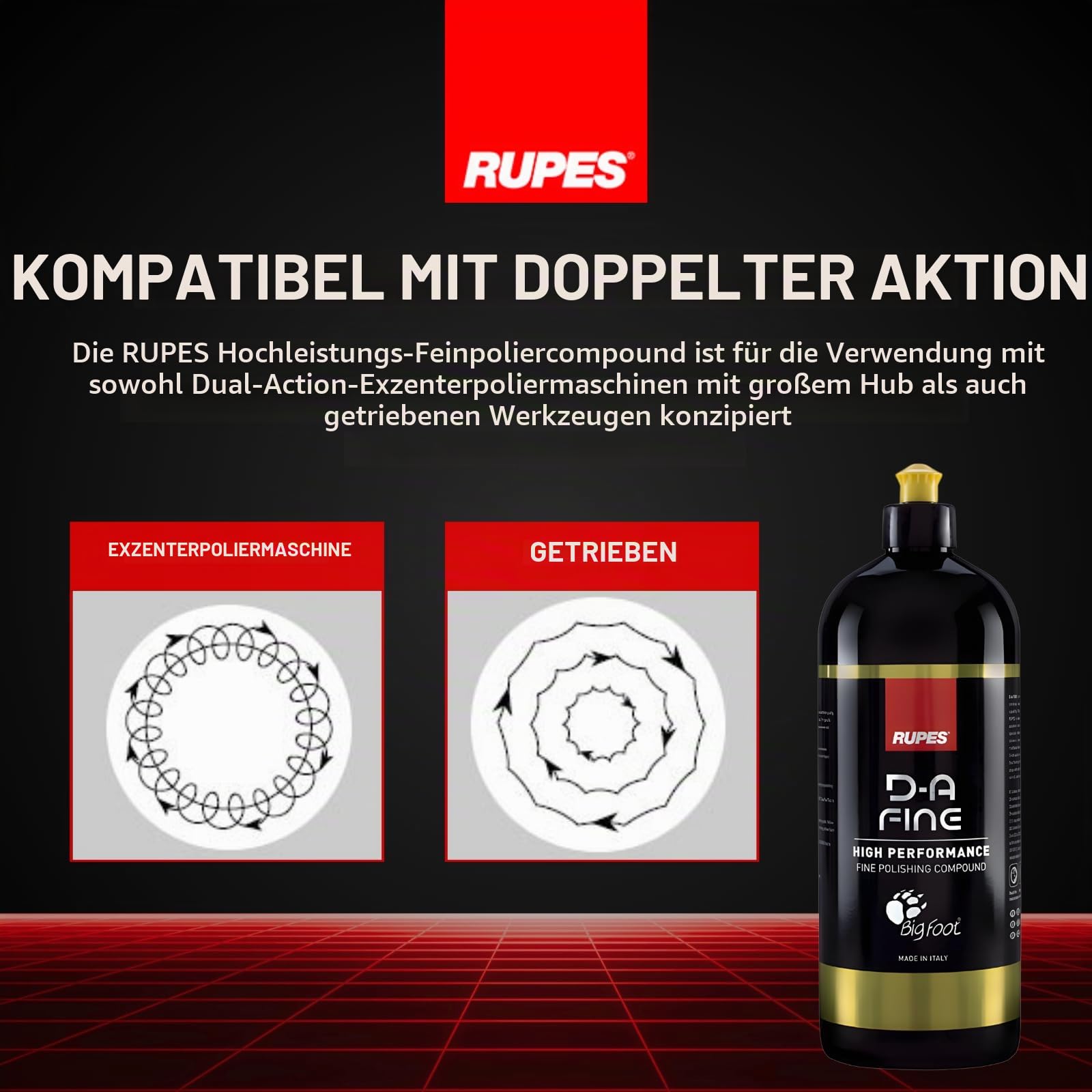 Rupes UHS Polierpaste/Auto Politur | 1L | Für kratzfeste Keramiklacke, Hochglanzverstärker, Silikonfrei