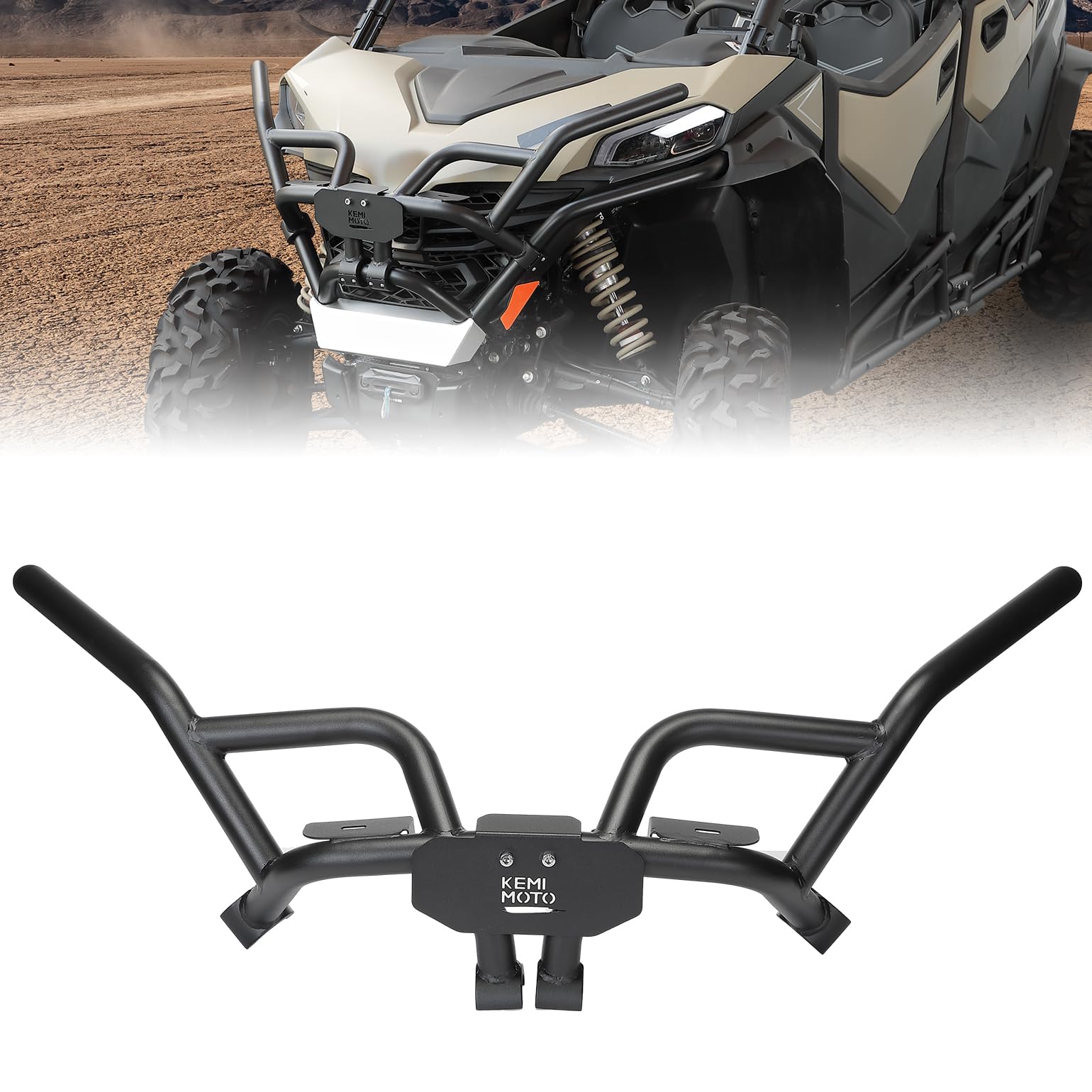 KEMIMOTO Front Bumper Compatible with 2023-2026 CFMOTO ZForce 800/950 G2 Heavy Duty Protection Easy Installation Enhanced Visibility Rust Resistance