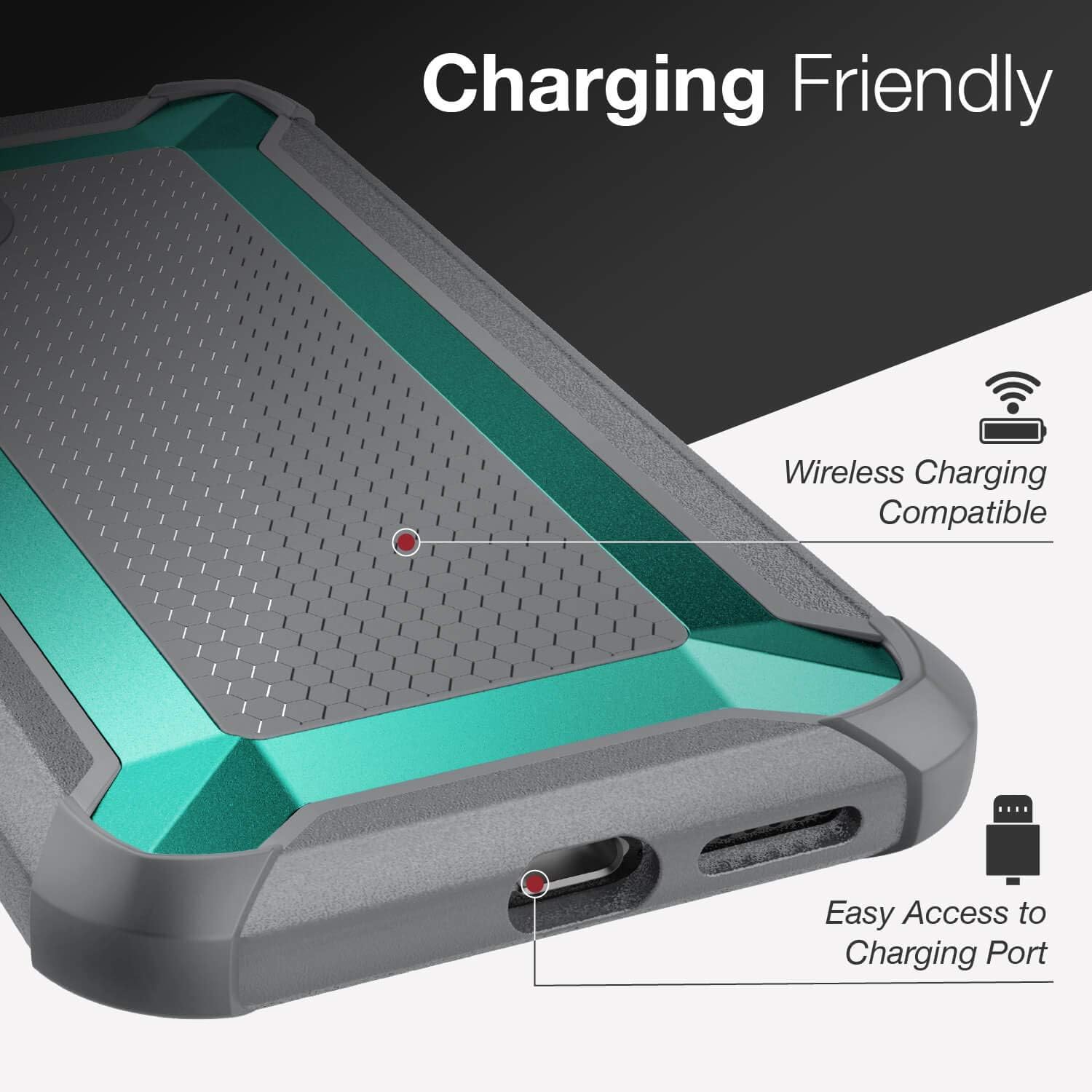 X-Doria Raptic Tactical, Compatible with Apple iPhone 11 (Formerly Tactical) - Military Grade Drop Tested, Anodized Aluminum, TPU, and Polycarbonate Protective Case for Apple iPhone 11, Teal