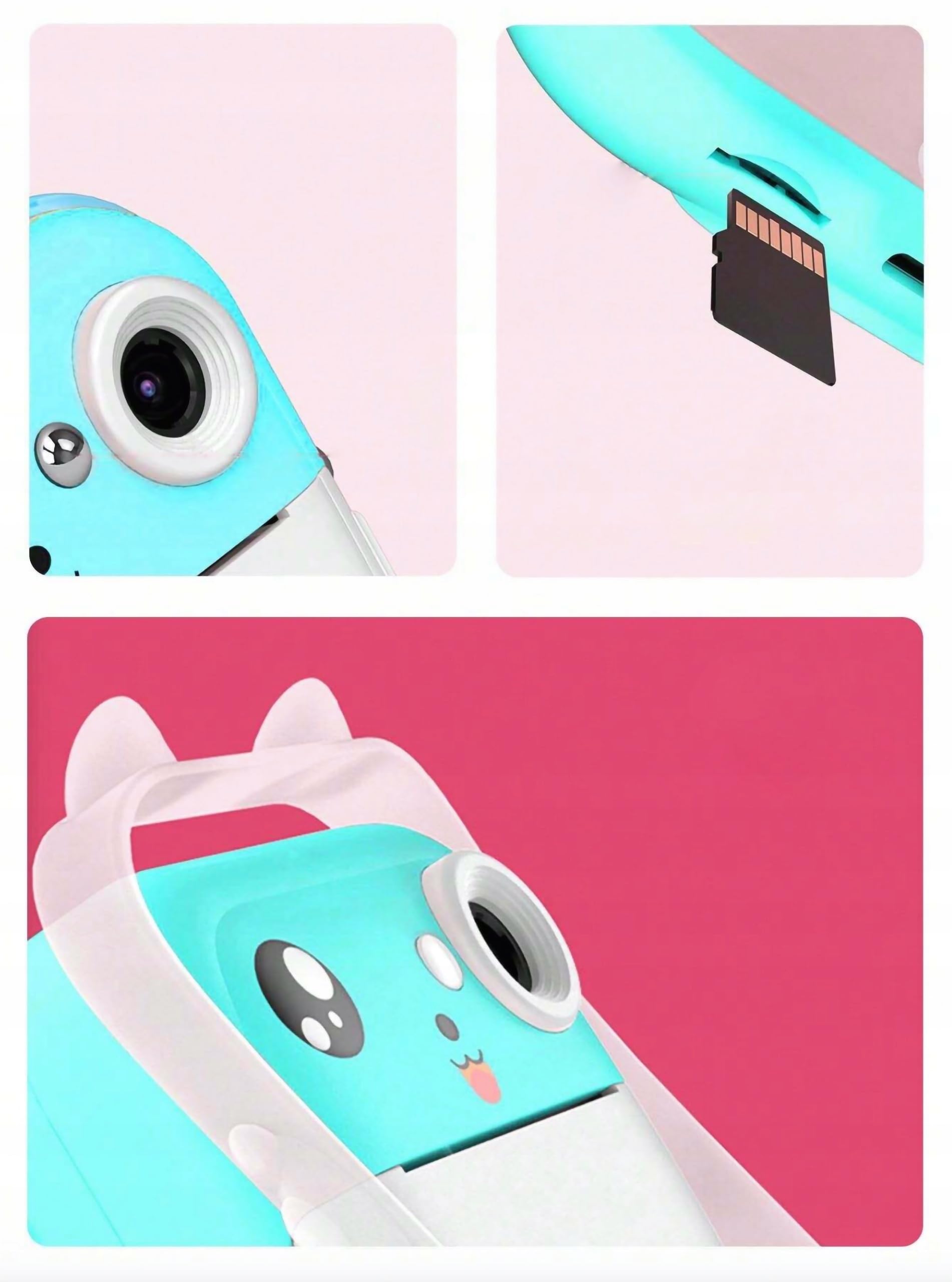DRUKUŚ PRO MINI NIEBIESKI DRUKARKA TERMICZNA APARAT NATYCHMIASTOWY + 10 ROLEK GRATIS TERMICZNA DRUKARKA FOTOGRAFICZNA, ETYKIETY, NOTATKI, PAPIER PARAGONOWY, Z ROLKAMI PAPIERU DO SMARTFONA