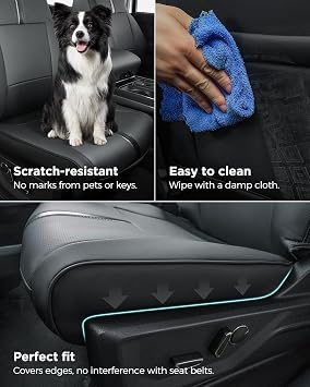 for Ford F150 Seat Covers 2015-2023 2024 2025 2026,Full Set Leather Waterproof Black Trucks Pickup Seat Covers Custom Fit for Ford F150 Accessories,Car Seat Cover for SuperCrew/CrewCab(XL,XLT)