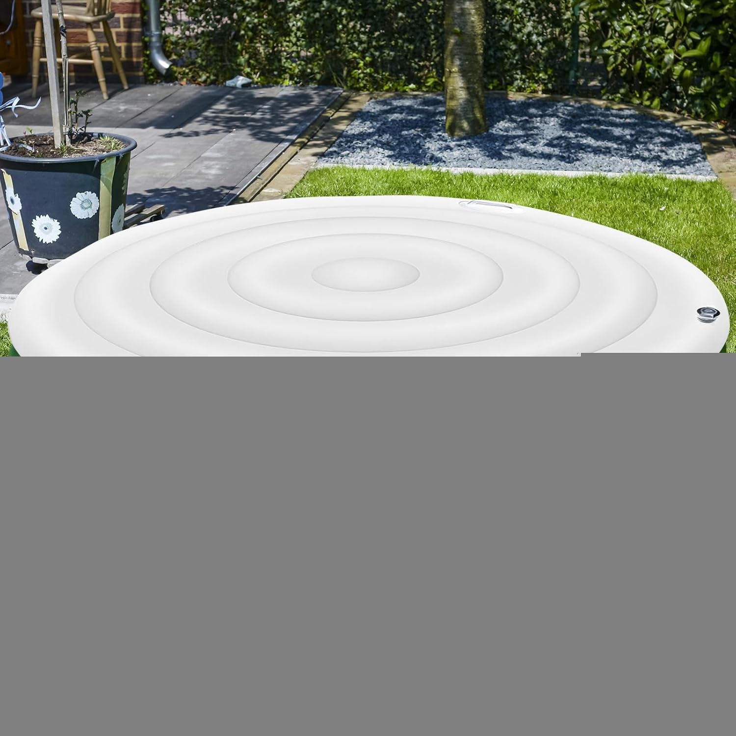 Hot Tub Covers - Inflatable Insulated Lid, 160cm Tub Sturdy Cover Replacement, Foldable Insulated Protector for Round Hot Tubs, Energy Saving Accessory for Men, Women, Backyard Spa Care