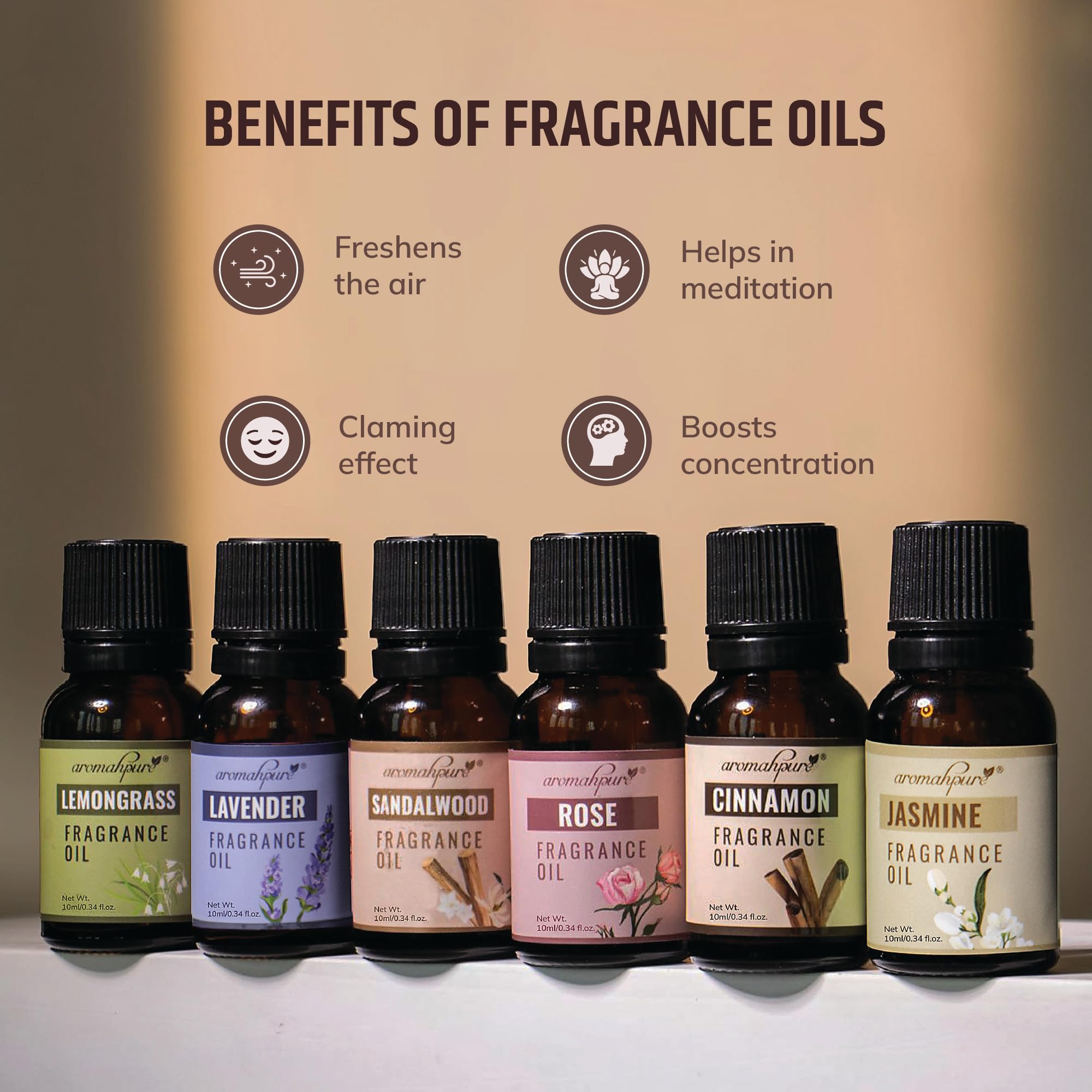 Aromahpure Fragrance Oil - Floral Series | 60 ml | Set of 6| Aroma Oil for Home Fragrance | Best for Aromatherapy | Used in Diffusers, Candles, Air Fresheners, Soaps. 3