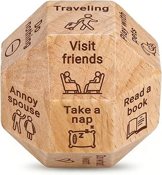 Retirement Gifts for Men Women - Wooden Dice Retired Gifts for Men Dad Women Happy Retirement Gift for Coworker Boss Funny Decision Dice Going Away Leaving Farewell Gift for Coworkers Female Male