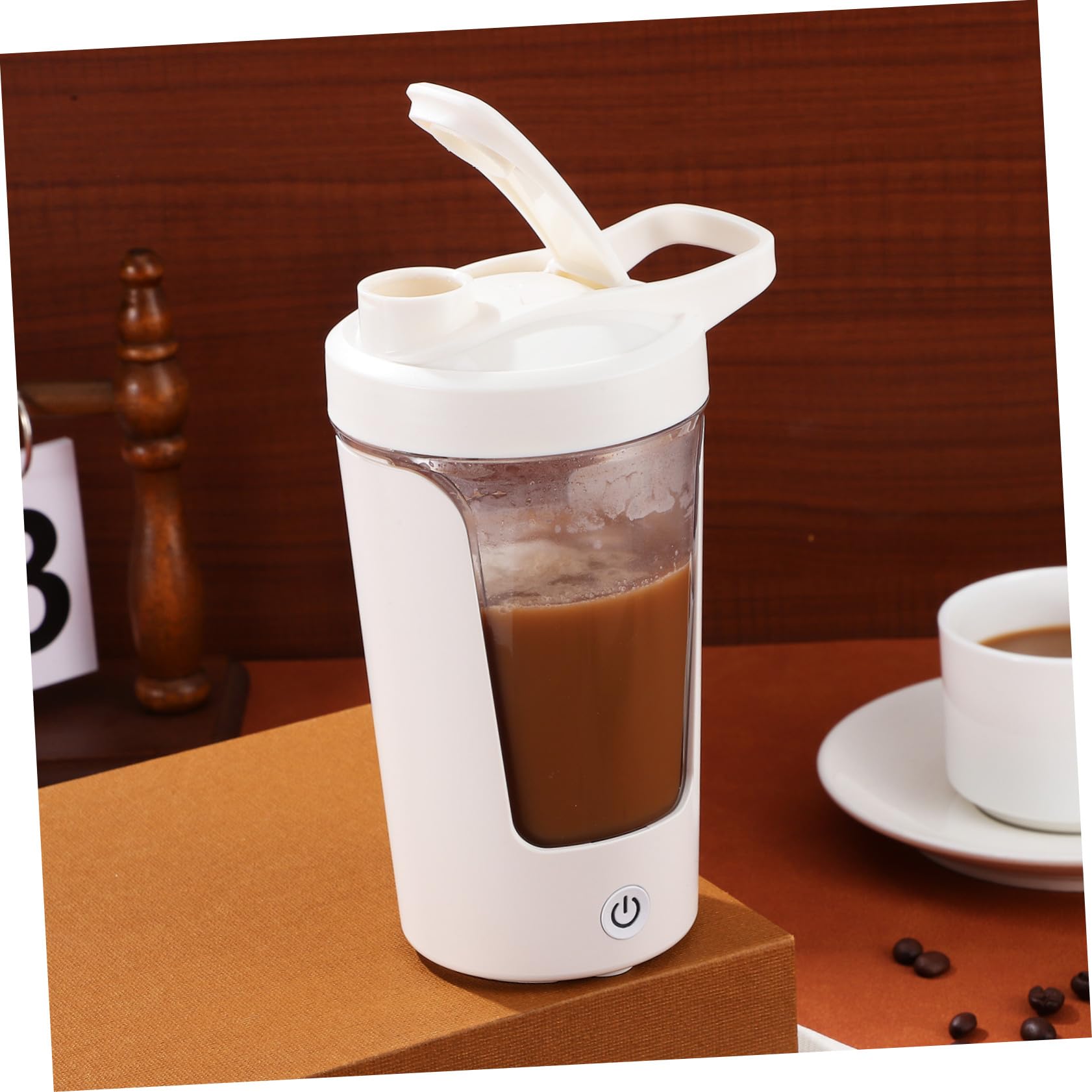 Bouteille Électrique Shaker Portable Rechargeable pour Café et Protéines Agitateur Automatique PP et Abs Tasse Mélangeuse Pratique pour Boissons Soya et Café