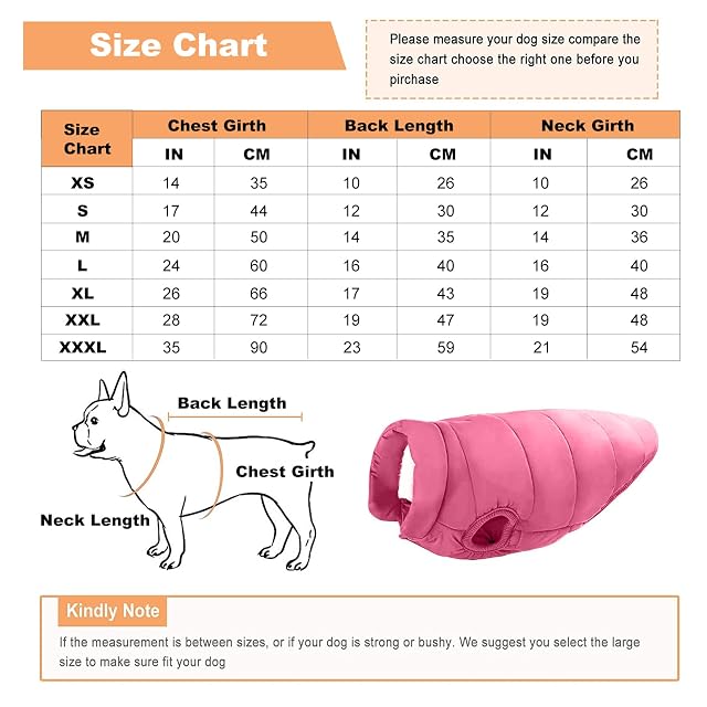 Foto 3 de 7 de PETCUTE Chaqueta para Perros,Chaqueta de Perro con Forro Polar de 2 Capas,A Prueba de Viento Ropa para Perros…