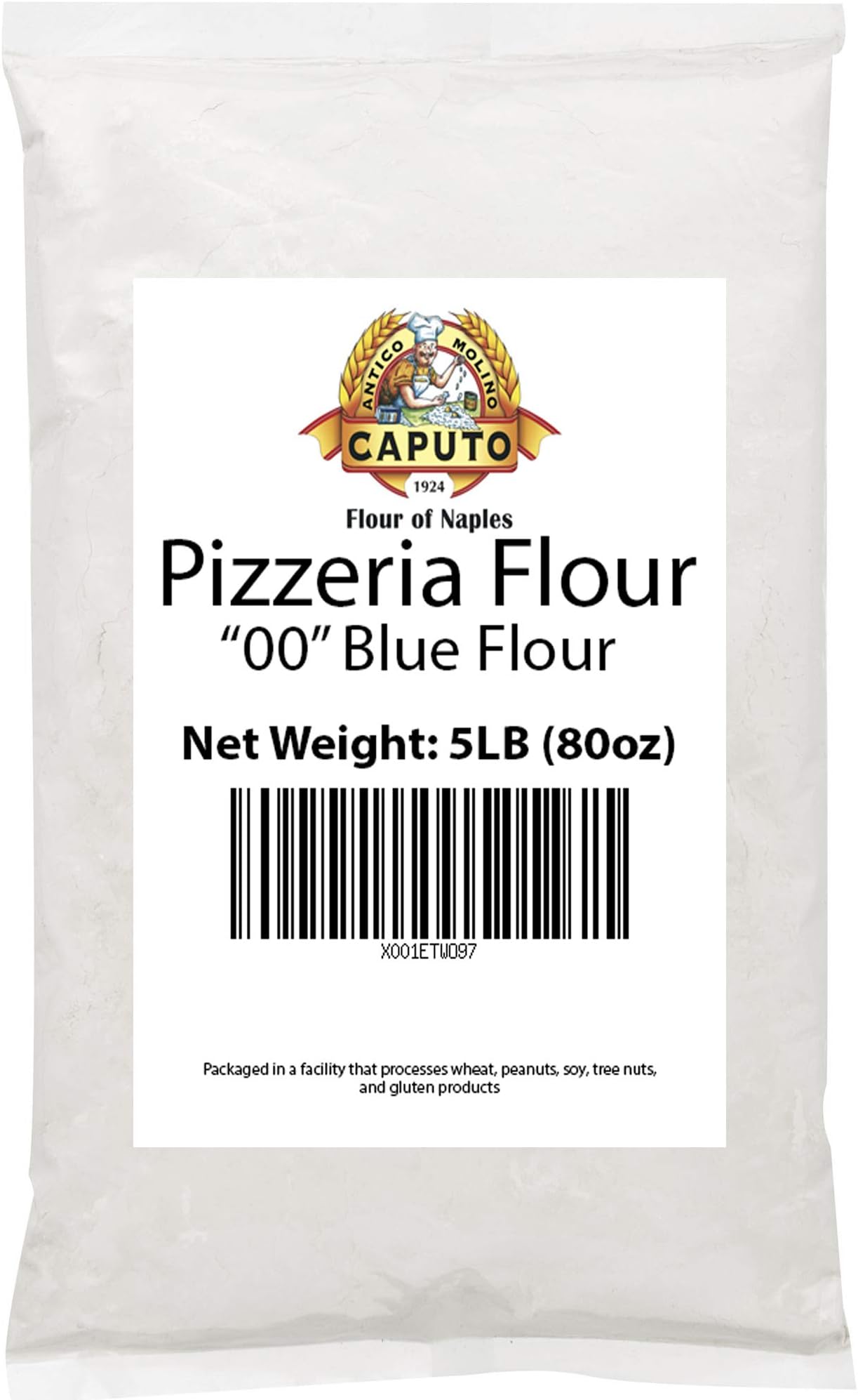Antimo Caputo Pizzeria Flour for Authentic Pizza Dough, 80 Ounce (5 Pound Bag) Repack