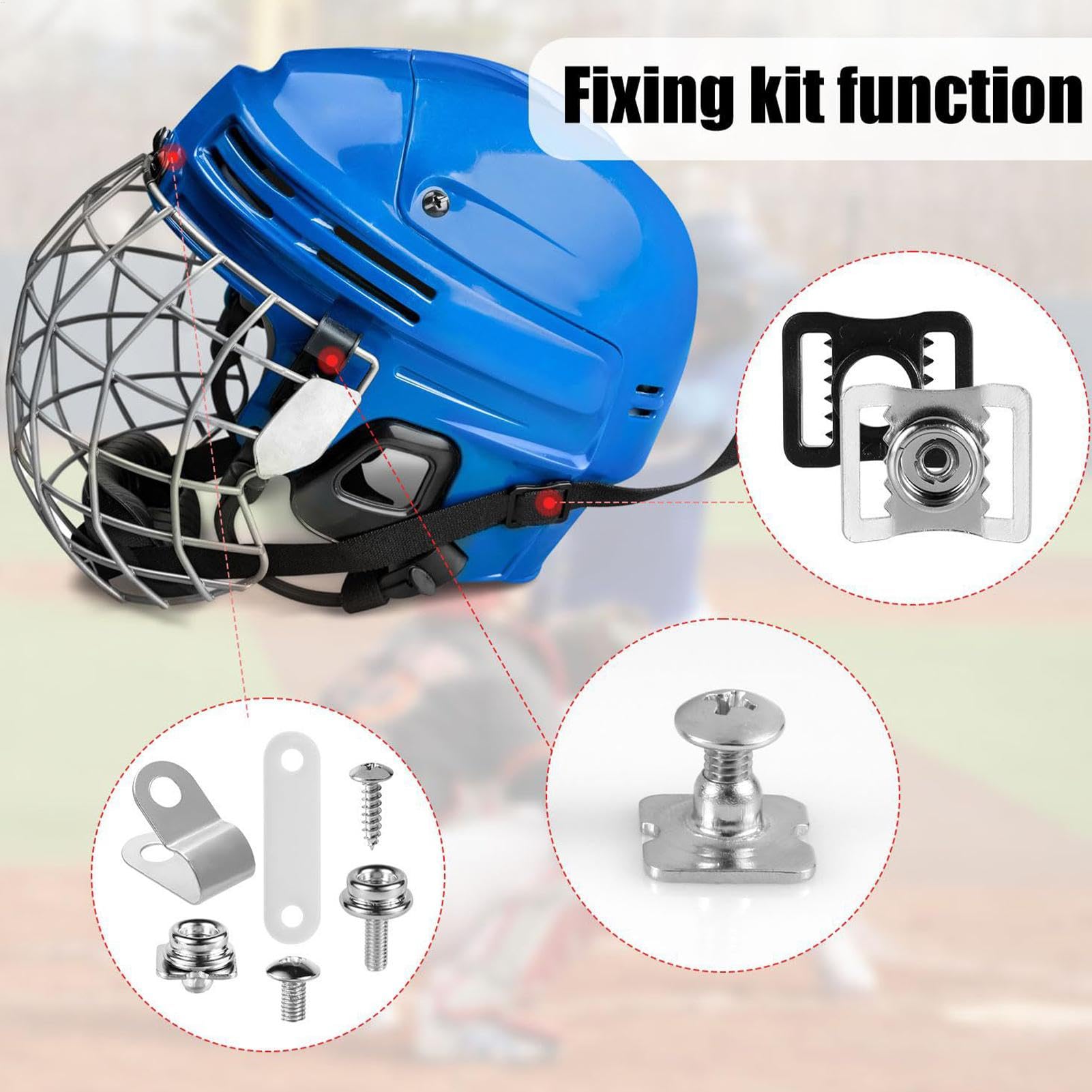 Kit di riparazione del casco da hockey - Riparazione rapida del casco, manutenzione degli ingranaggi da hockey | Imbottitura e cinghie di ricambio, per il casco per giocatori di hockey su gh