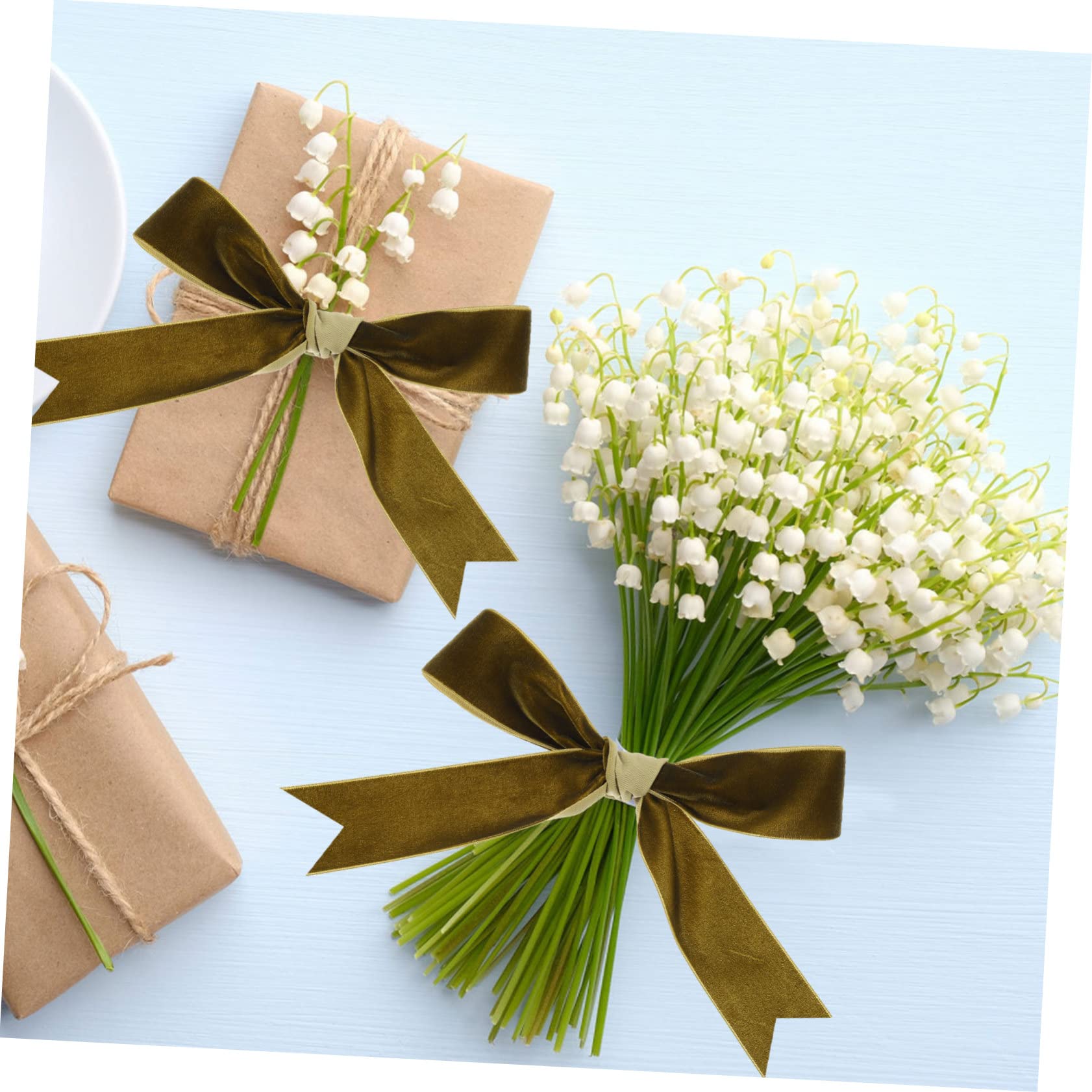 3rollen Samtband Für Geschenkverpackung Breites Cuttbares Geschenkband Militärgrün Für Partys Hochzeiten Und Dekorationen