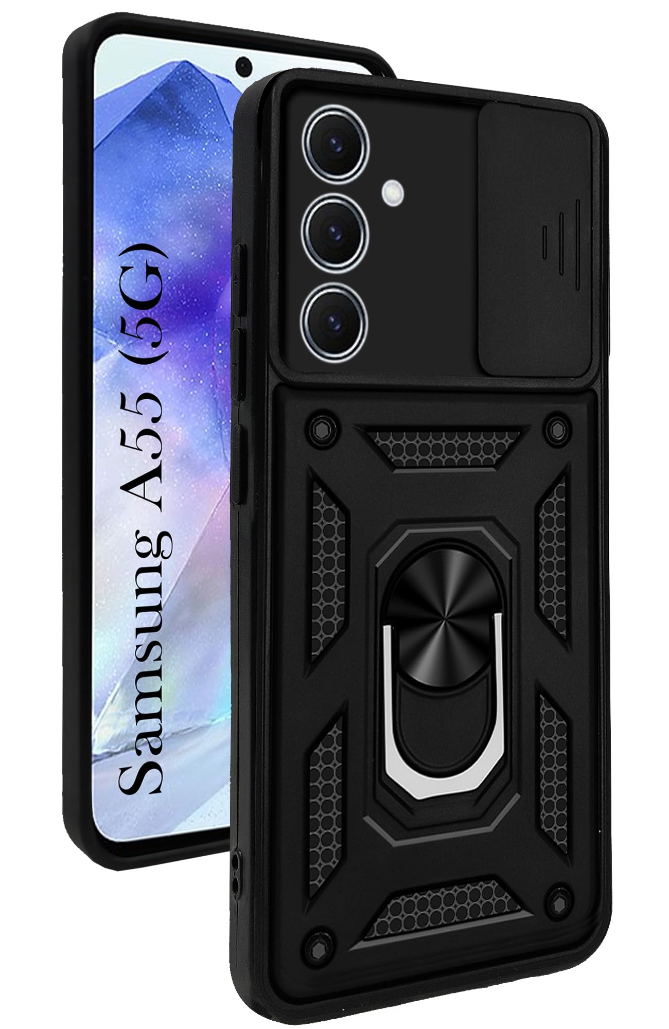 Jkobi Back Cover Case for Samsung Galaxy A55 5G (Hybrid Dual Armor Polycarbonate | Carbon Black) (B0D31LPCYL) Amazon Price History, Amazon Price Tracker