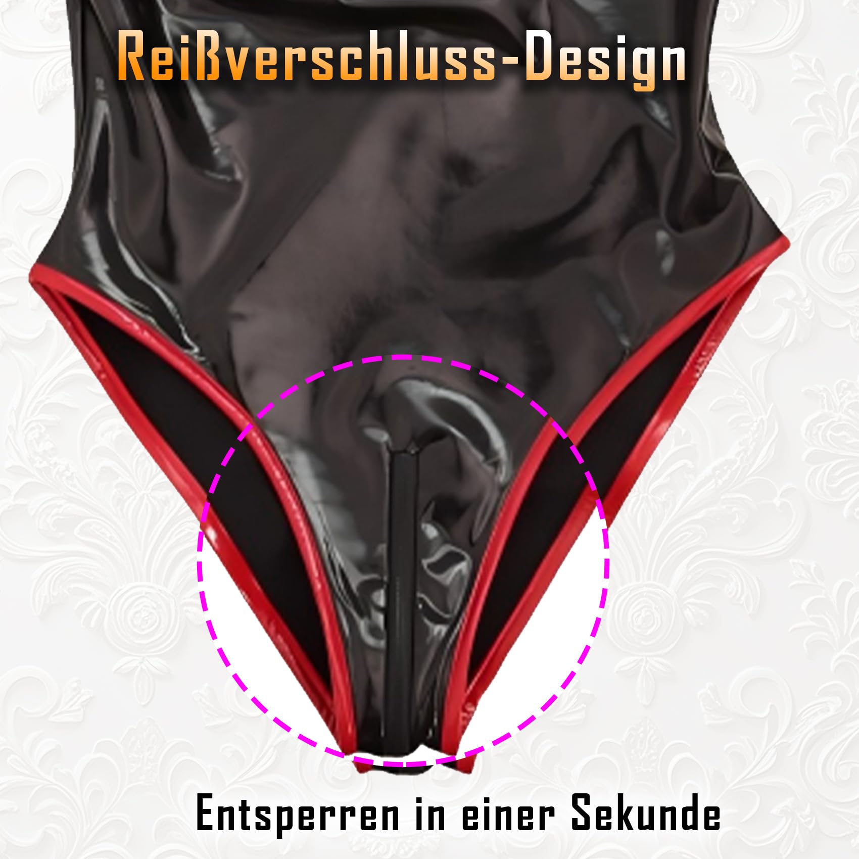 Latex Catsuit Männer Frauen Latex Dessous für Damen Wetlook Dessous Männer