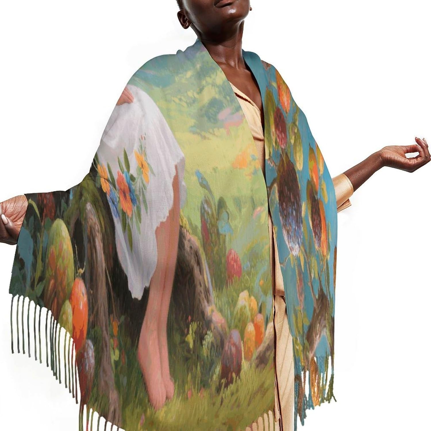 Ancient Tree Flower Fairy Scarf for Women Men Classic Fashion Blanket Scarves Soft Cashmere Feel Scarf Cold Weather Warm Long Shawl Winter Large Scarves Classic Blanket Scarfs Thick