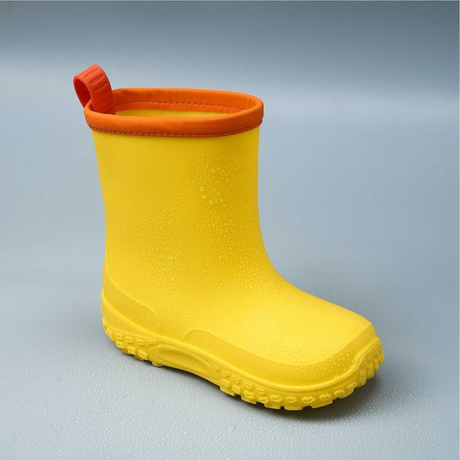 Gummistiefel Halbhoch Kinder für Jungen & Mädchen, wasserdichte Matschstiefel mit Profilsohle, Leichte Regenstiefel Garten und Flexible Regenstiefel