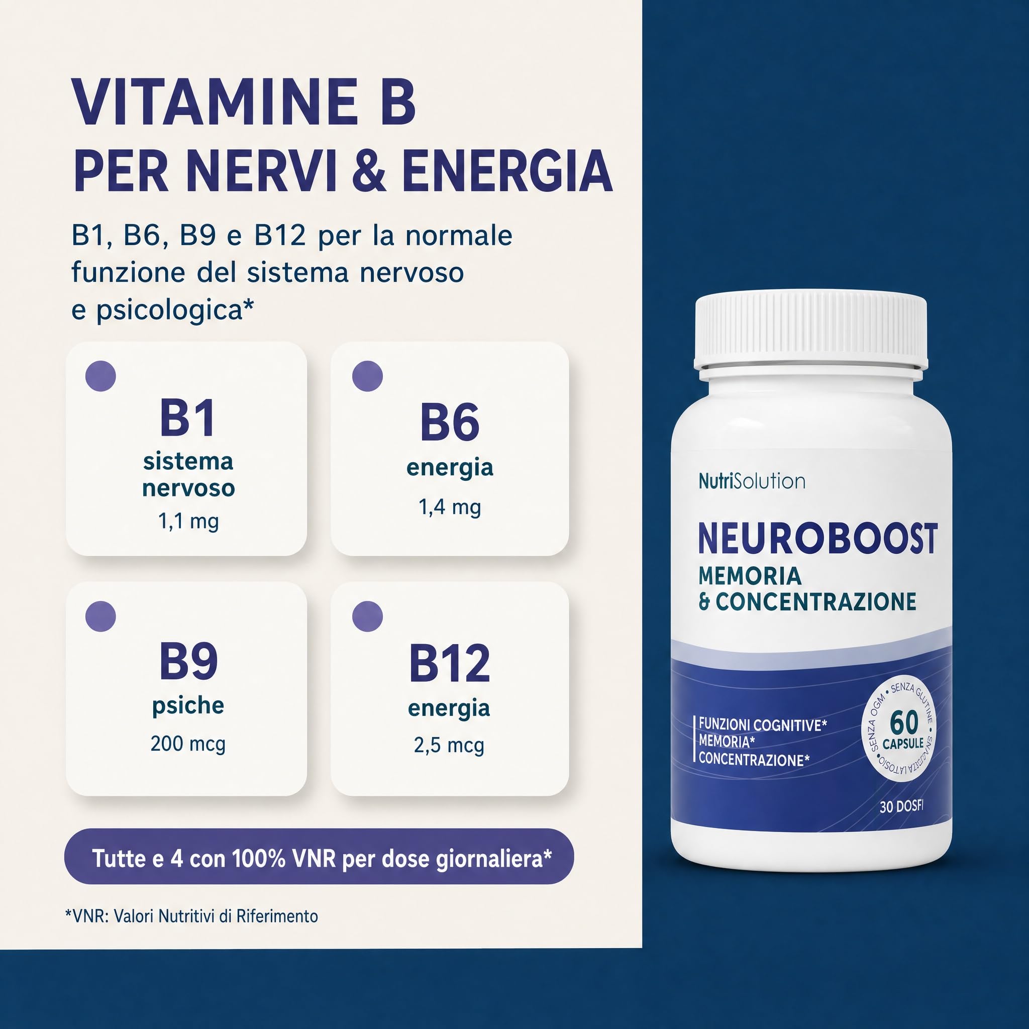 NutriSolution Neuro Boost - 6 confezioni | Integratore alimentare | 360 capsule | Prodotto in Francia