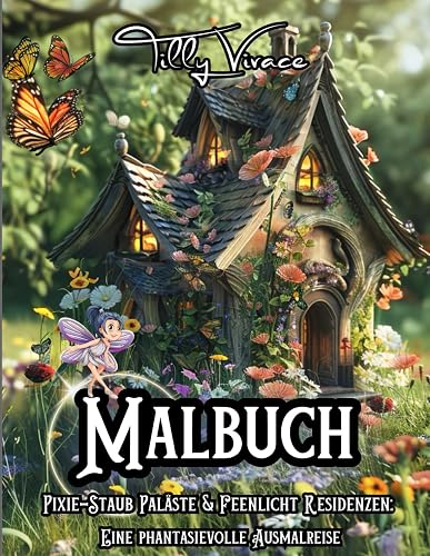 Malbuch – Pixie-Staub Paläste &amp; Feenlicht Residenzen: Eine phantasievolle Ausmalreise mit 50 Motiven für Jugendliche und Erwachsene – entdecken Sie ... einer magischen Farbreise. (German Edition)