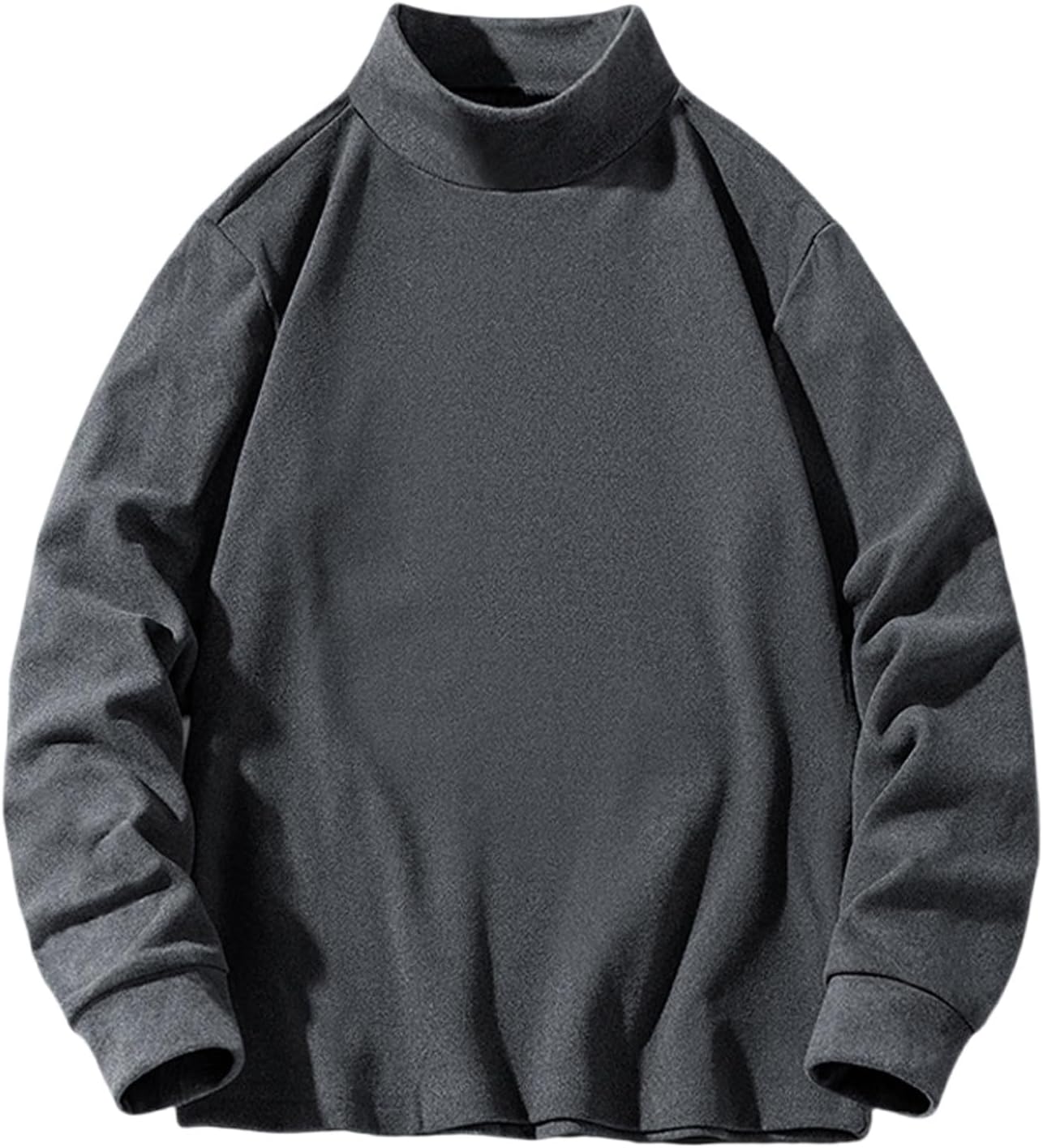 Mens Mock Neck Shirts Long Sleeve Slim Fit Casual Base Layer | Smooth Jersey Fabric, Half Turtleneck Design, Form Fitting Tops, Minimalist Lounge Wear, Lightweight Thermal Shirts