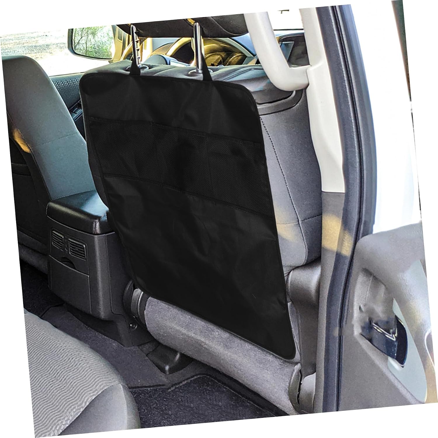 Car Back Seat Protector and Organizer Oxford Cloth Kick Mat for Vehicle Multifunctional Hanging Storage Pouch for Boys and Girls and Adults Stylish and -kick Pad