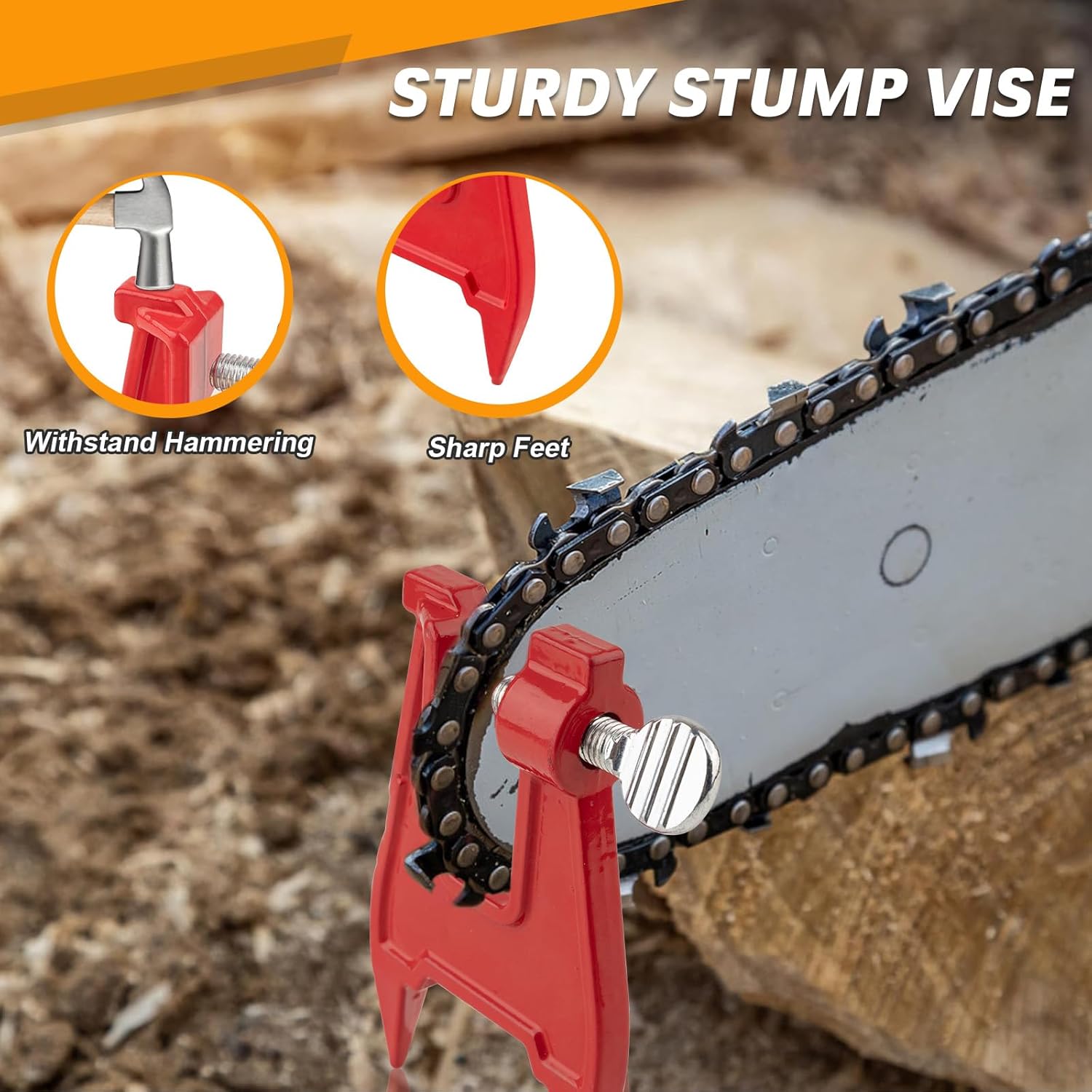 16Pcs Chainsaw Chain Sharpener Kit, Including Files, Depth Gauge, Stump Vise, Felling Wedge and More, Fast Sharpening for Dull Blades, Ideal for Forestry, Firewood & DIY