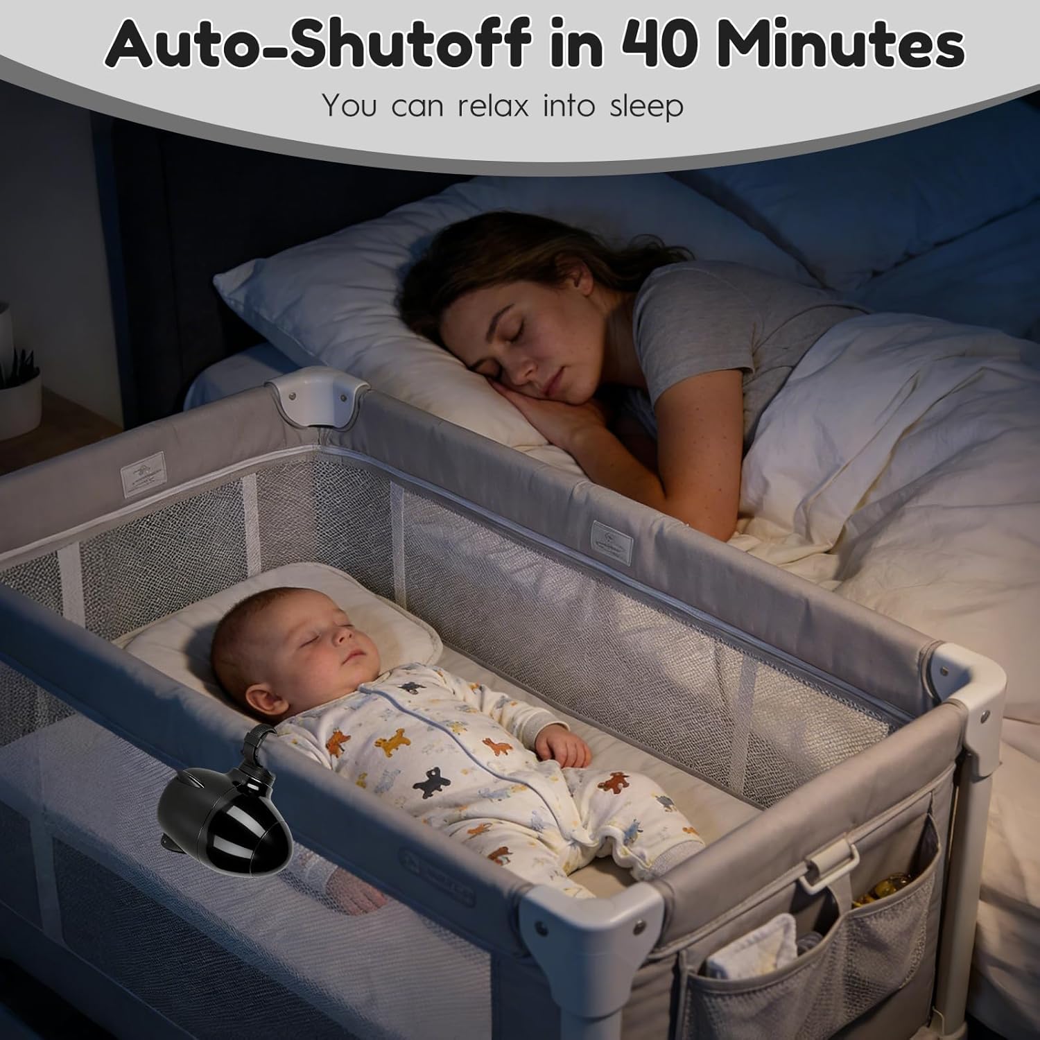 Portable Baby Stroller Rocker, Hands-Free Automatic Rocker & Sleep Soother with Adjustable Speed, USB Rechargeable Rocking Device Fits Most Strollers, Prams and Car Seats