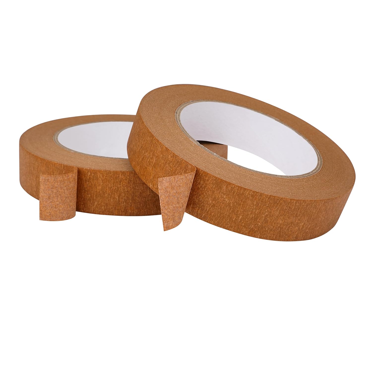 2 Pack Brown Painters Tape 1 inch Wide Brown Masking Tape Paint Tape Brown Paper Tape 1 inch x 55 Yards x 2 Rolls (110 Yards in Total)