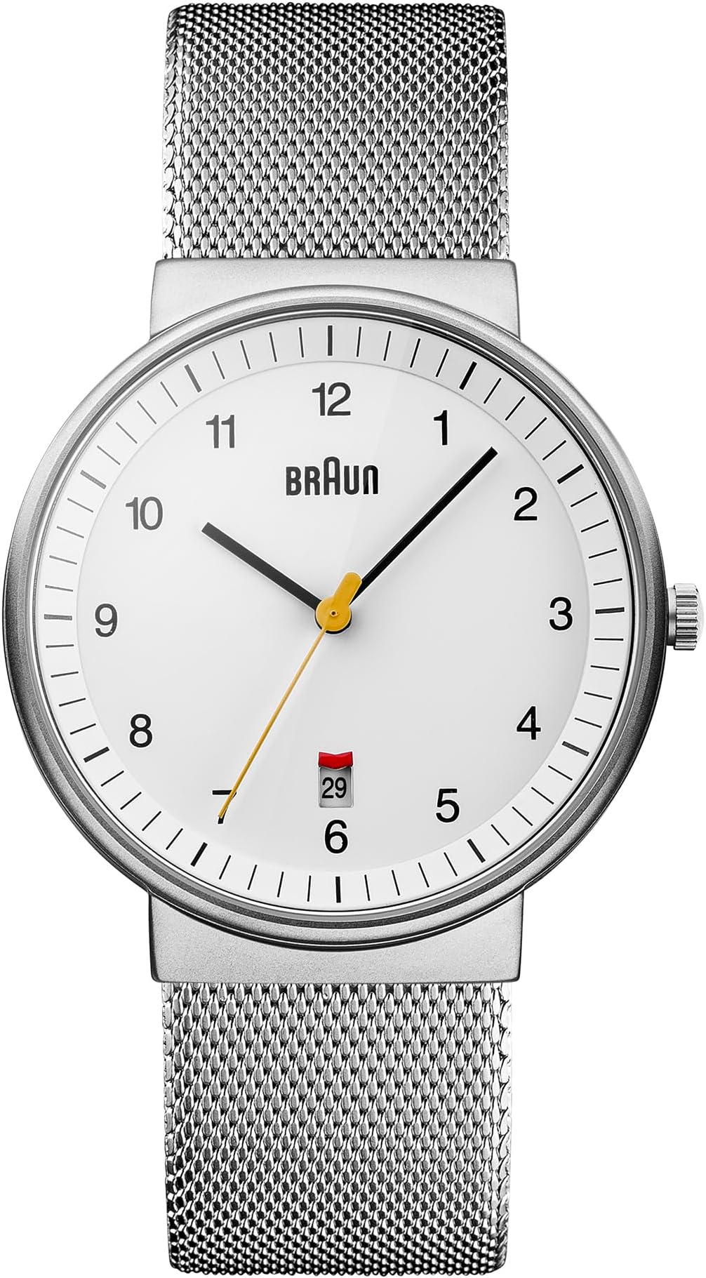 Braun Ladies Rose Gold Watch - 33mm Analogue Quartz With Milanese Mesh Strap, White Dial - View #4
