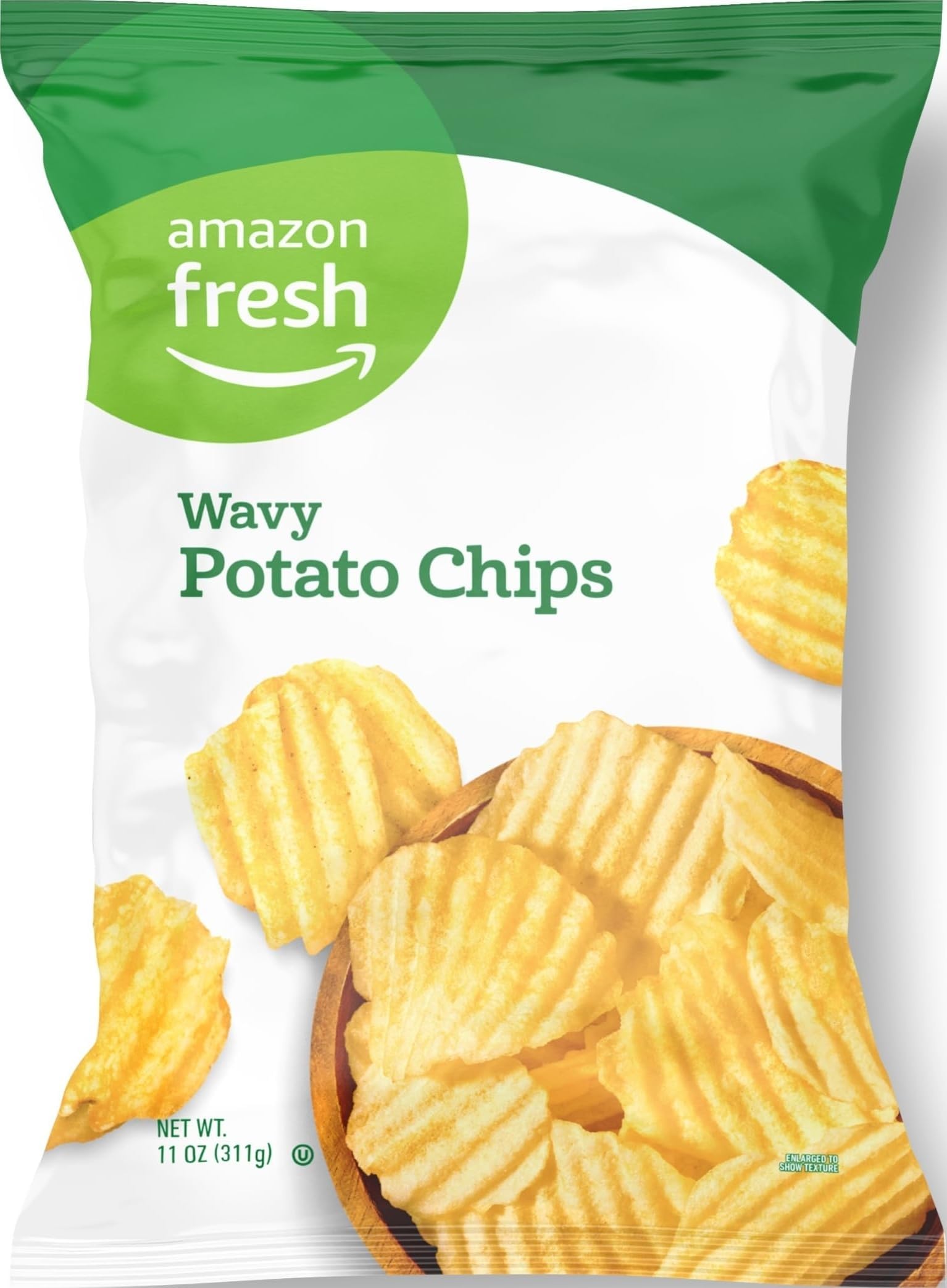Wavy Potato Chips, 11 Oz (Previously Happy Belly, Packaging May Vary)