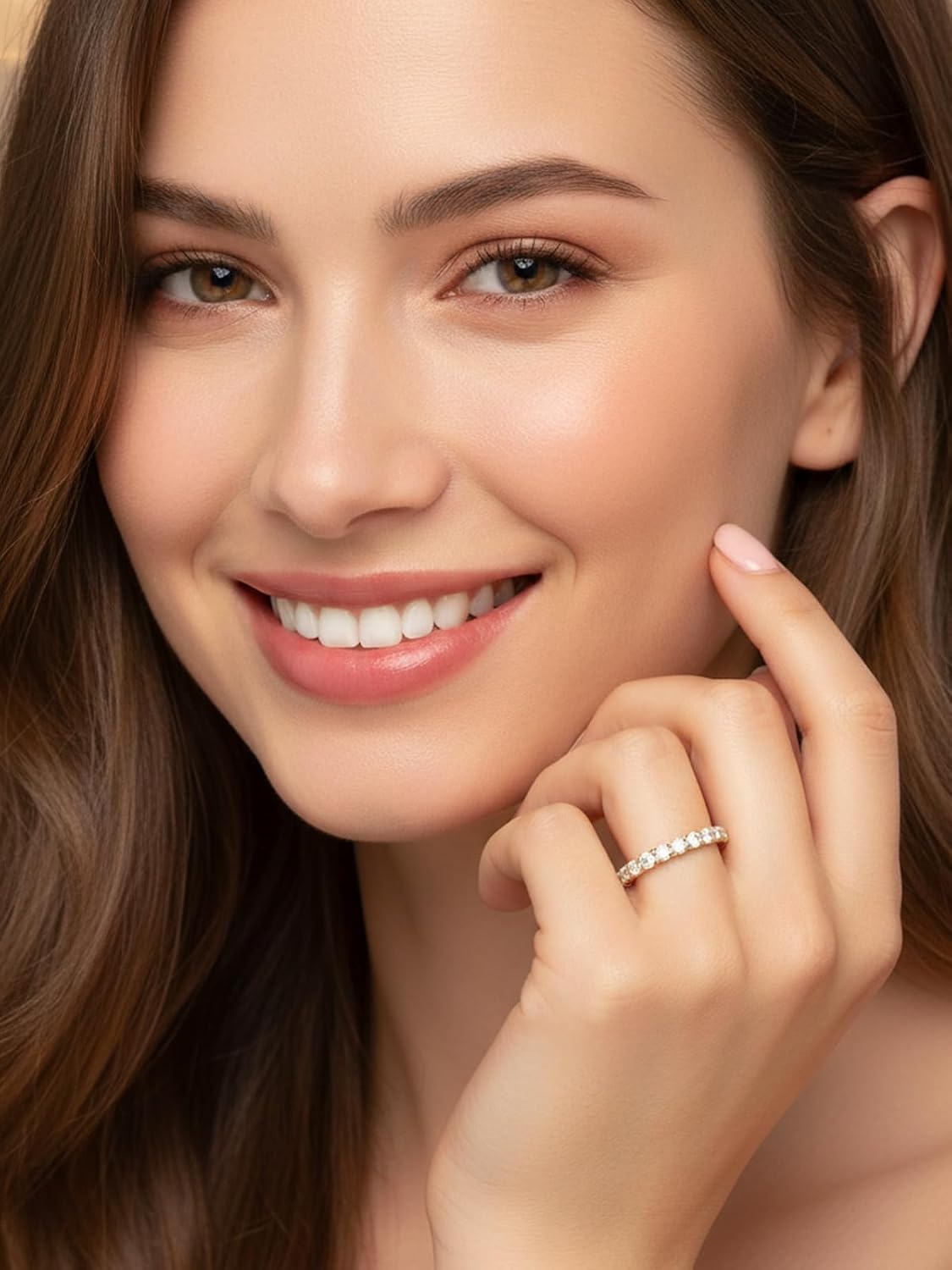 CYW Moissanite Sapphire Ruby Emerald Hand Setting Full Eternity Rings for Women, Solid 925 Sterling Silver, Stackable Ring, Wedding Birthday Valentines Anniversary Mothers Day Ideal Gift for Her