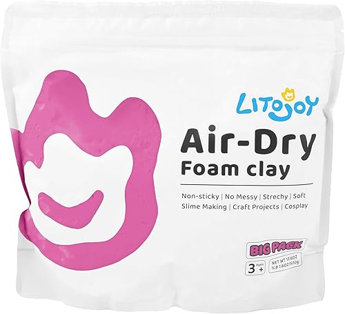 Miniatura 15 de 1.1 Libras/500g LitoJoy Arcilla de Espuma Seca al Aire Gris - Modelado, Suave, Peso Ligero para Suministros Escolares, Proyectos de Arte, Halloween