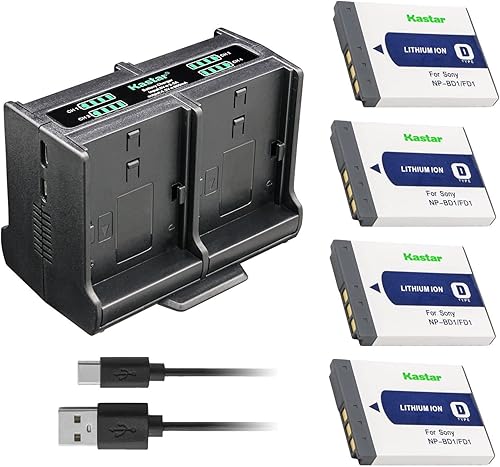 Miniatura 10 de Kastar Quadruple Battery Charger Compatible with Sony Cyber-Shot DSC-TX1, Cyber-Shot DSC-G3, Cyber-Shot DSC-T2, Cyber-Shot DSC-T70, Cyber-Shot