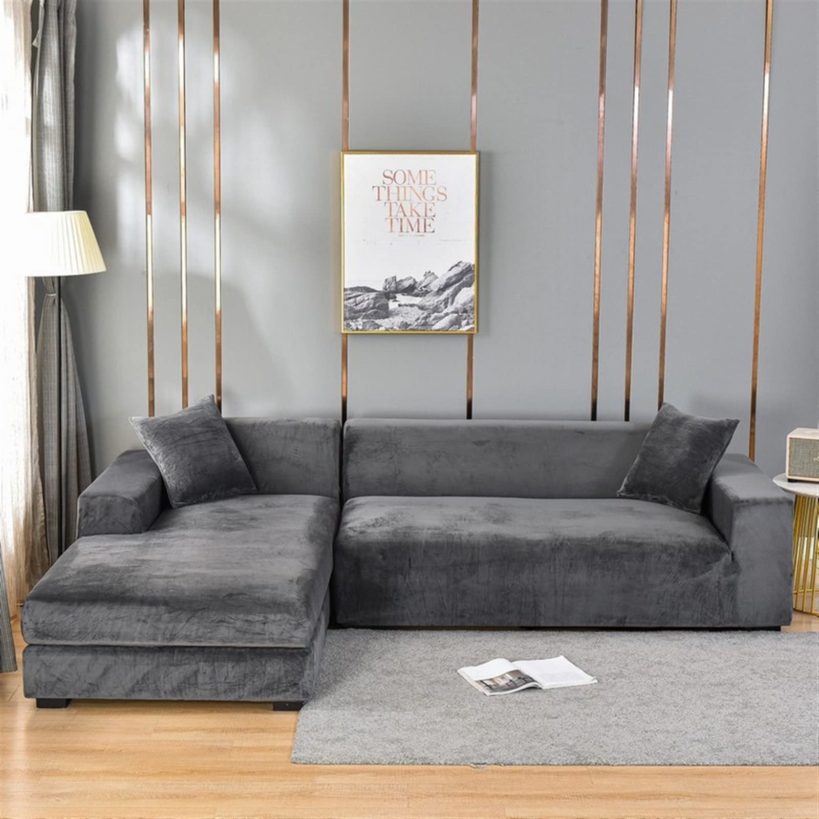 Housse de canapé sectionnel anti-tache MIPOPS pour protéger votre mobilier des griffes