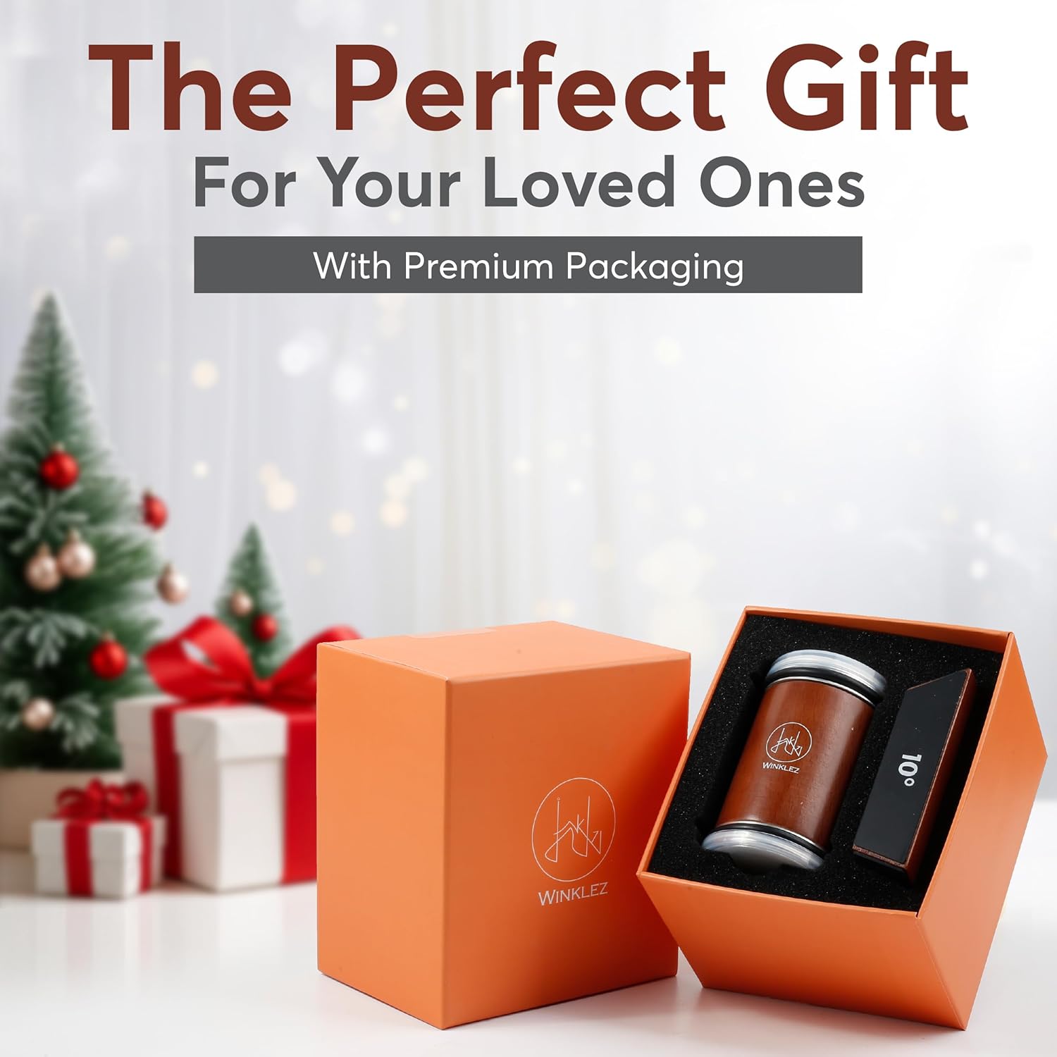 Rolling Knife Sharpener with Diamond and Ceramic Discs, Adjustable Kitchen Knife Sharpenier with 10°, 12°, 17° & 25° Magnetic Angles, Strong and Durable Knife Sharpener (Brown)