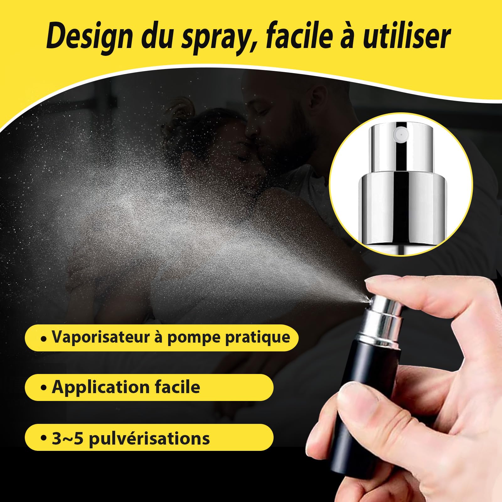 Huile de massage intime pour hommes spray désensibilisant retardateur pour améliorer le temps passé au lit par les hommes