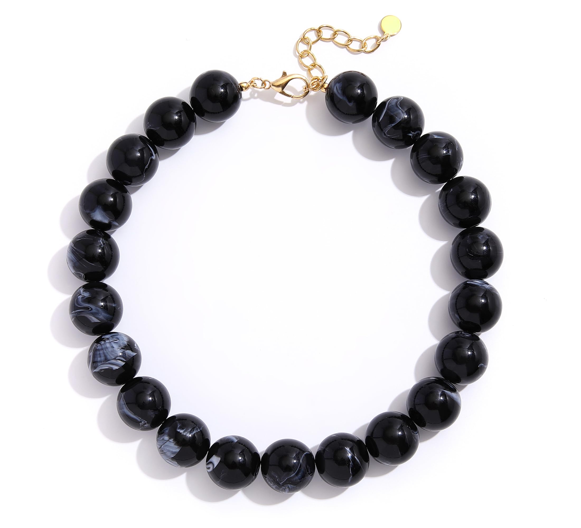 Collier de grosses perles de 20mm surdimensionné en résine style estival - 8