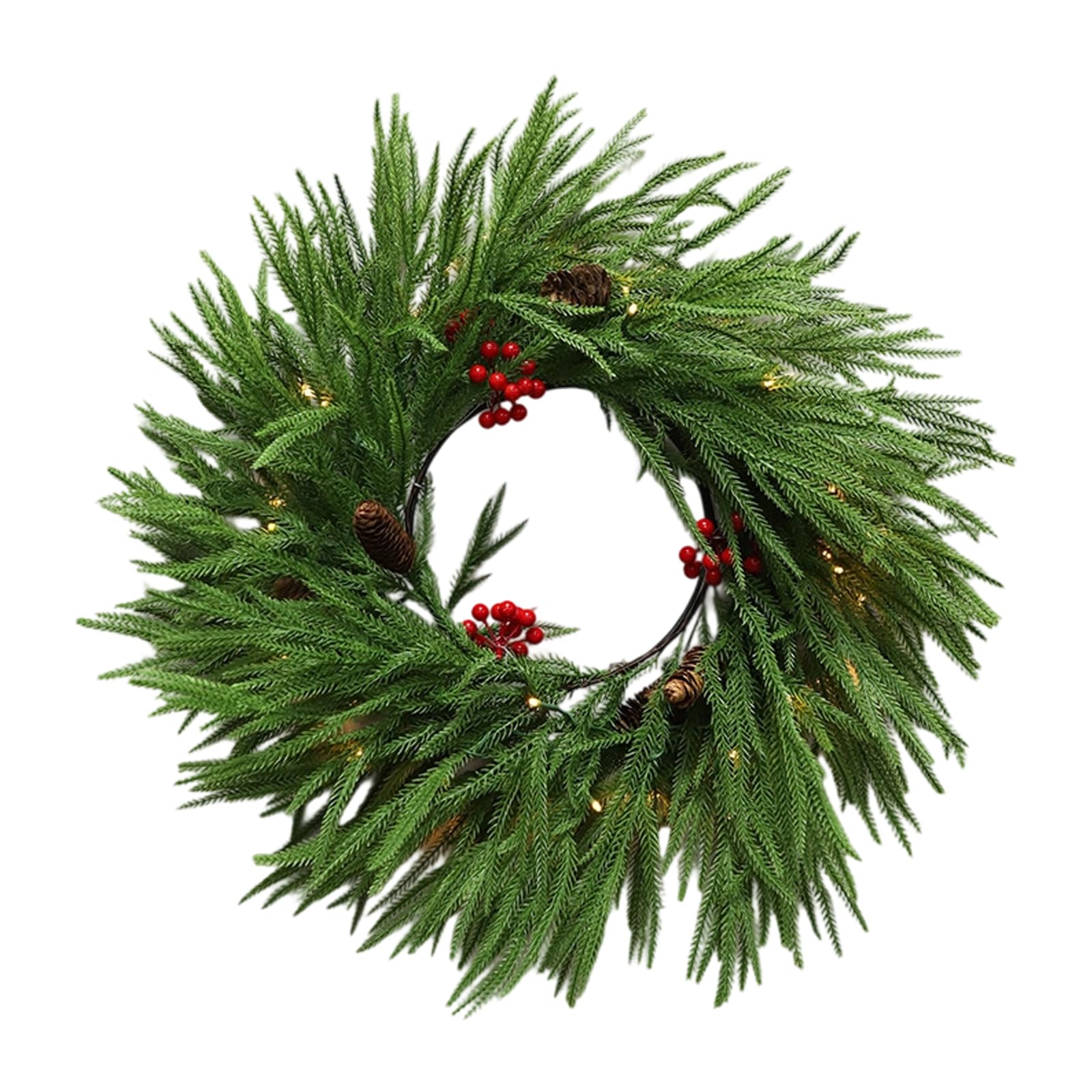 Christmas Wreath Realistic Pine Designs Greeneries Garlands for Fireplaces Wall Door Decoration Artificial Hanging Plant Garlands
