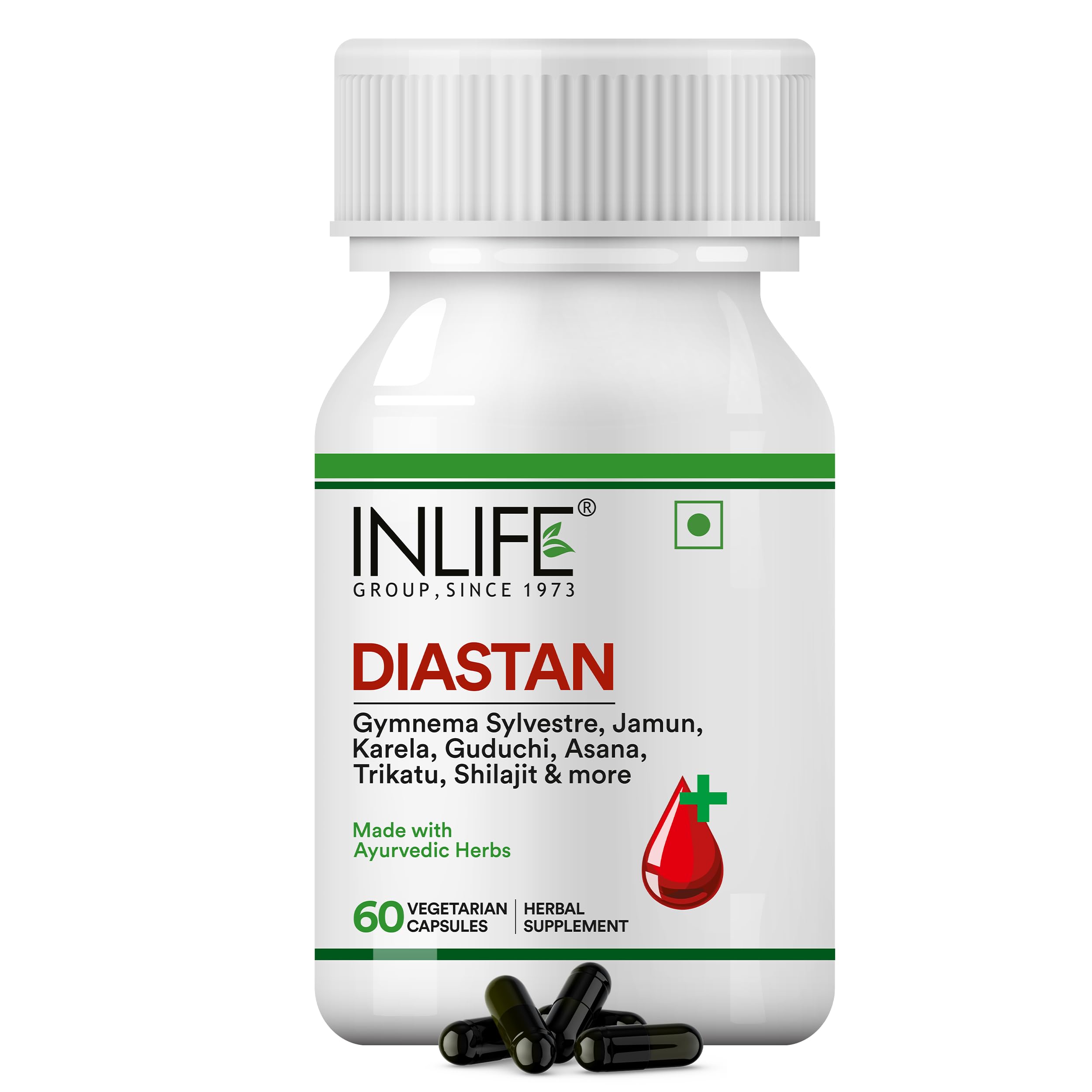 Inlife Diastan Diabetes Care Ayurvedic Supplements - 60 Vegetarian Capsules-image-40
