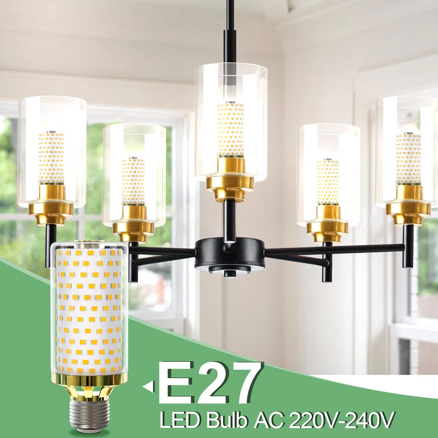 MDee LED Lampe E27 Maiskolben 15W, Glühbirne E27 Warmweiß 3000K, ersatz 150W Glühlampe, 2800 Lumen, AC 230V, Nicht Dimmbar, Edison Schraube Energiesparlampe für Heimbeleuchtung, 4er Pack