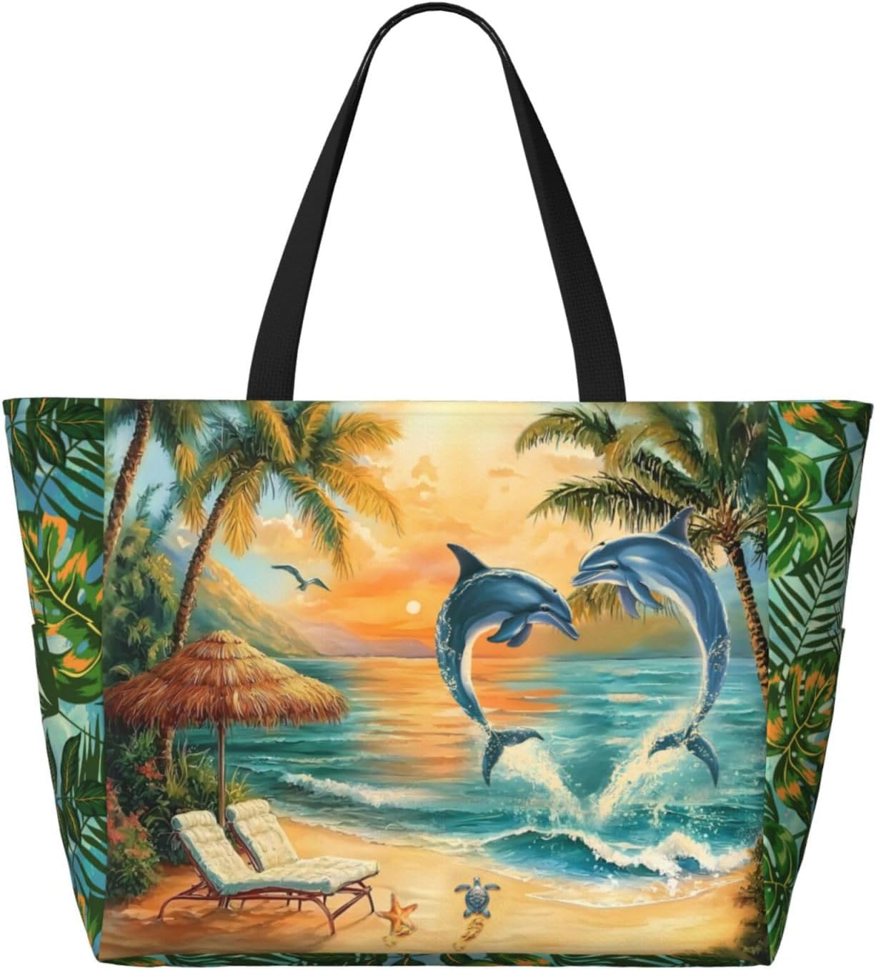 Large Beach Tote Bag Beach Bag Waterproof Sandproof Lightweight Women Tote - Image 2