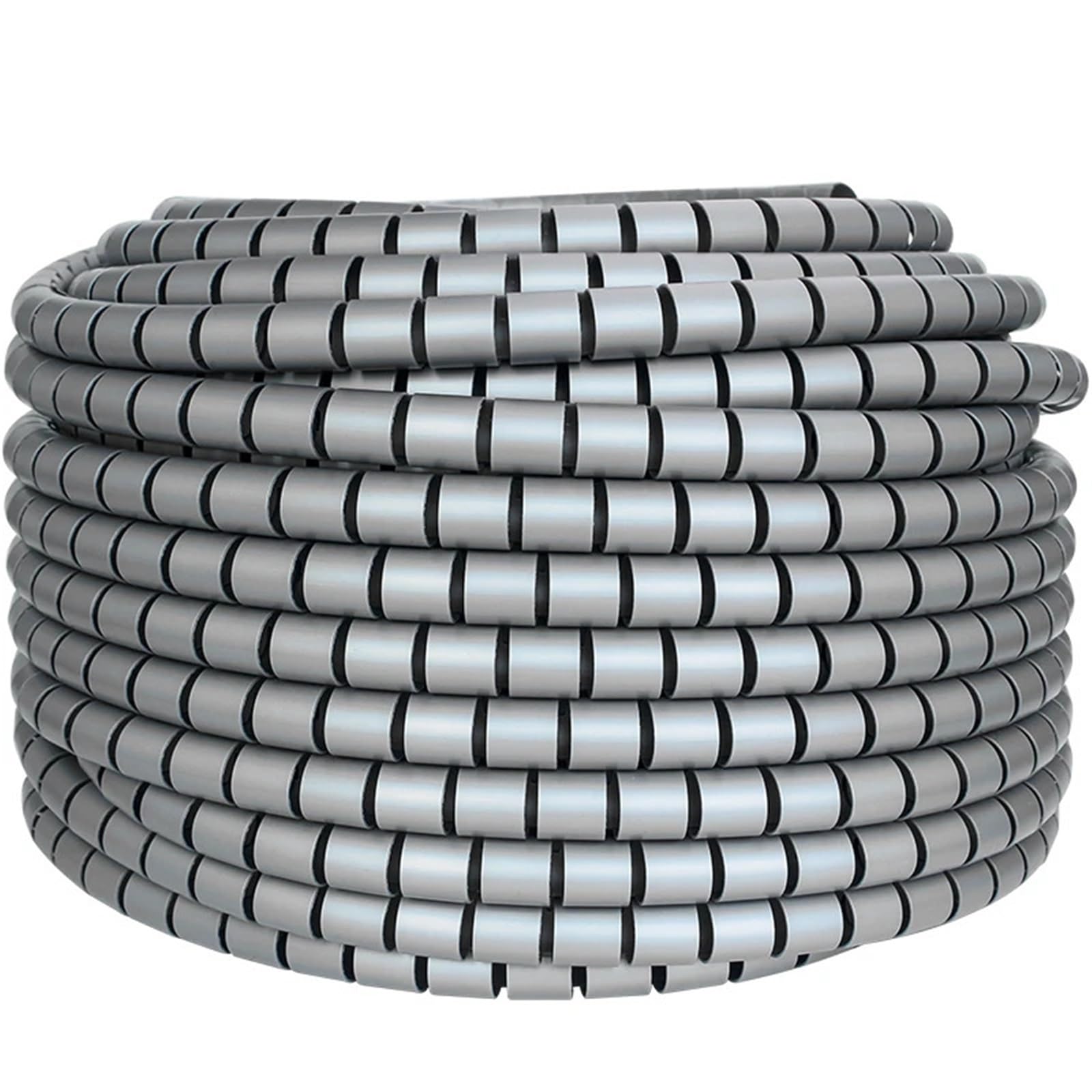 Avvolgicavo a spirale flessibile Organizzatore di cavi a spirale flessibile da 5/10M, cavo for tubi stoccaggio, supporto for computer, lunghezza del tubo, organizzare(10M GRAY,42 mm)