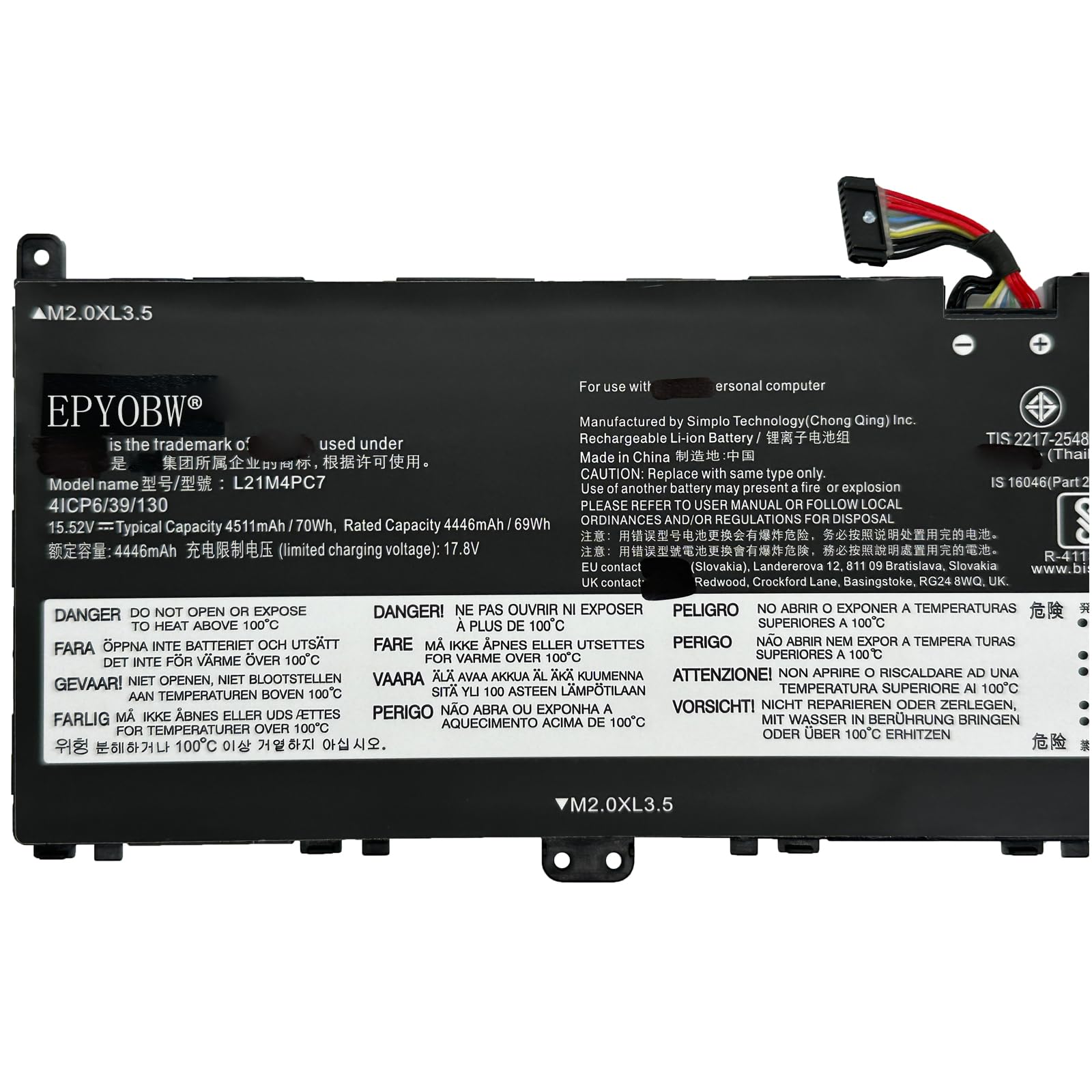 Amazon.com: EPYOBW L21M4PC7 Laptop Battery 70Wh Compatible with