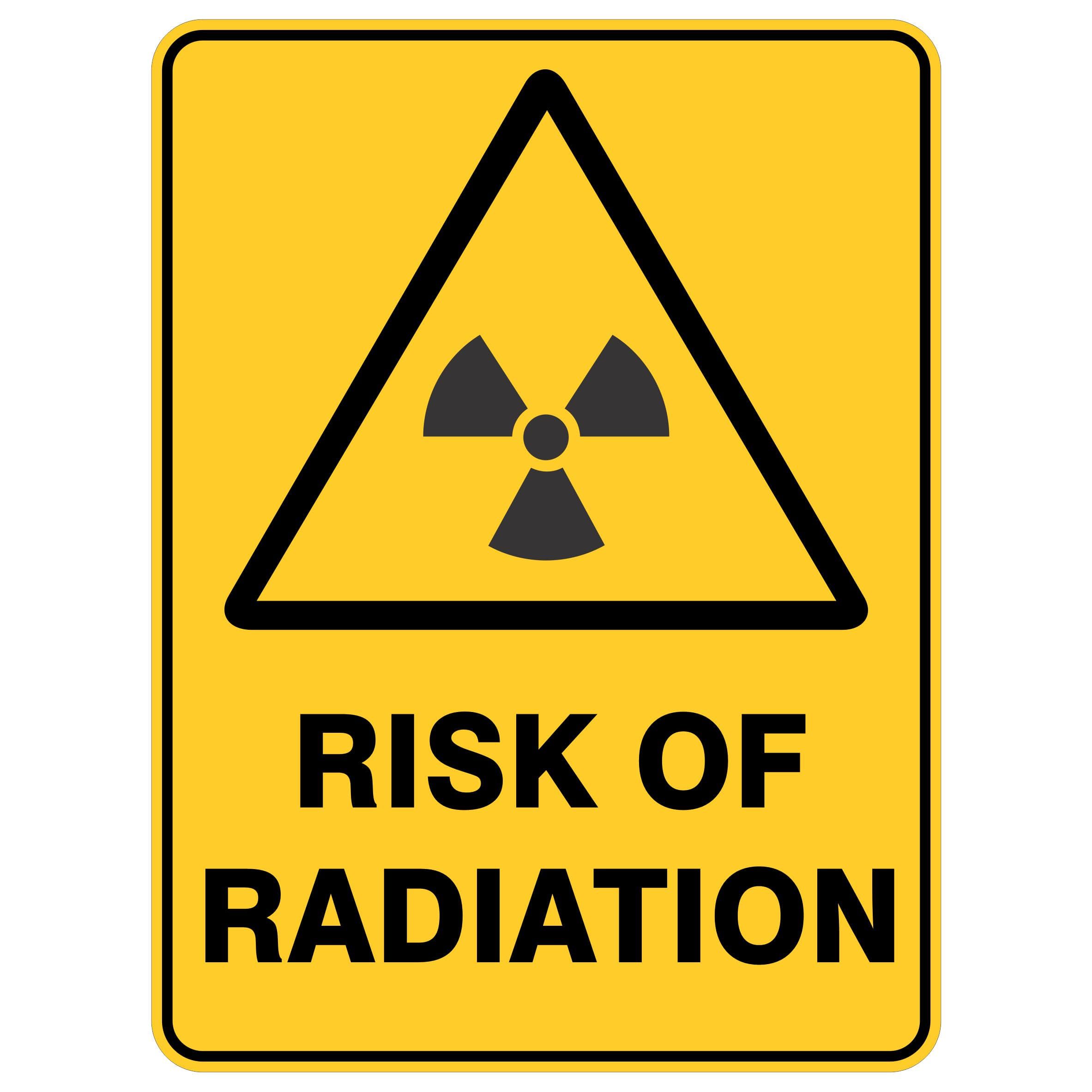 Risk Of Radiation Warning Signs Metal Tin Sign 8 x 12 inch for Industrial & Commercial
