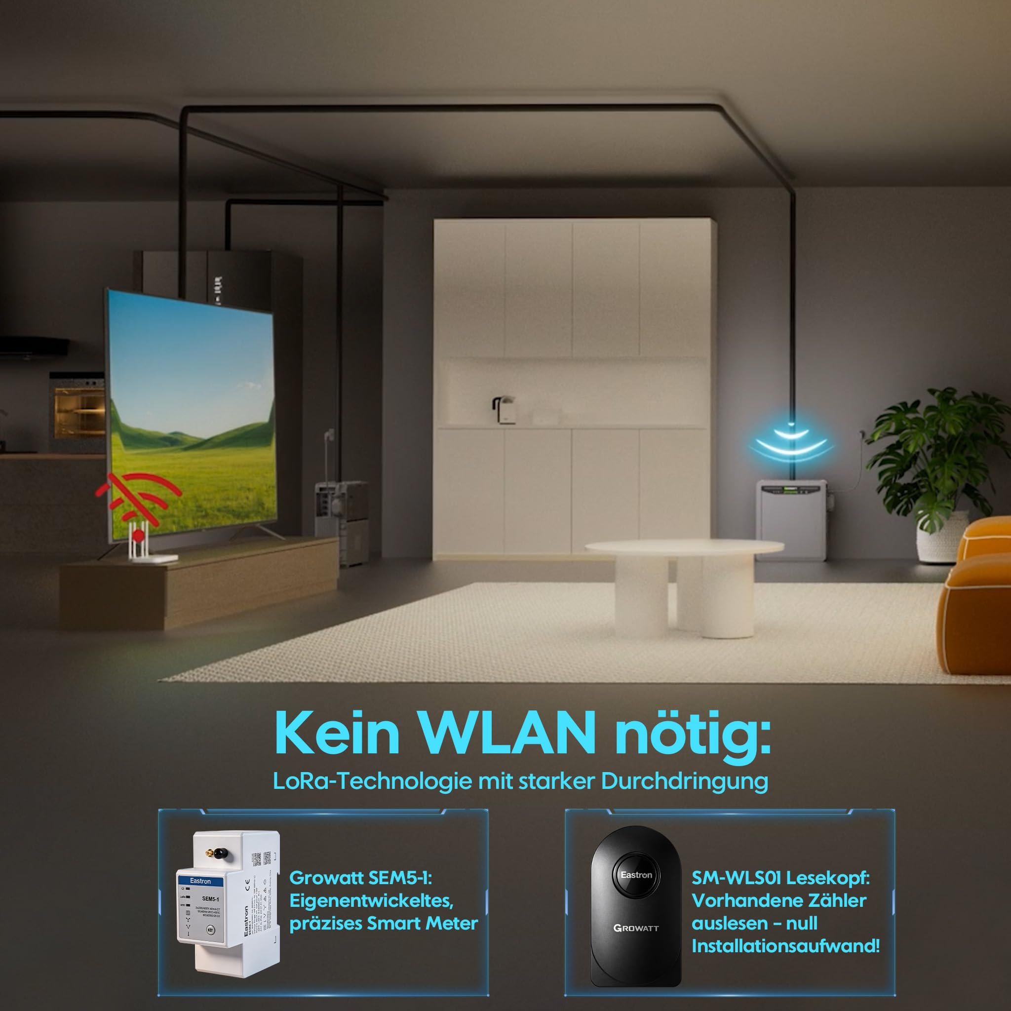 Marstek Venus-E - Memoria centrale elettrica da balcone, 5,12 kWh per centrali elettriche da balcone AC accoppiata con memoria solare all-in-one (Venus-E)