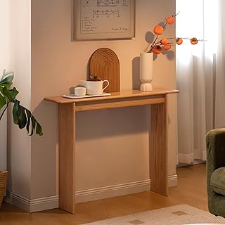 YESWOOD Entryway Table, 39 Inch Modern Solid Wood Sofa Table, Narrow Entryway Table for Entrance, Hallway, Living Room, Be... Price In India