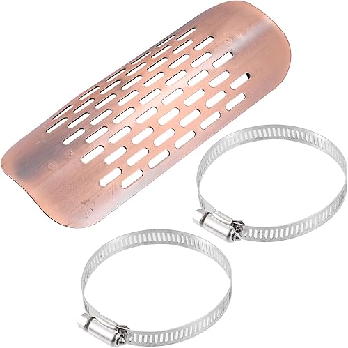 X AUTOHAUX 1 Unidades universal de escape de motocicleta escudo de calor protector de tubo de escape protector silenciador tono cobre
