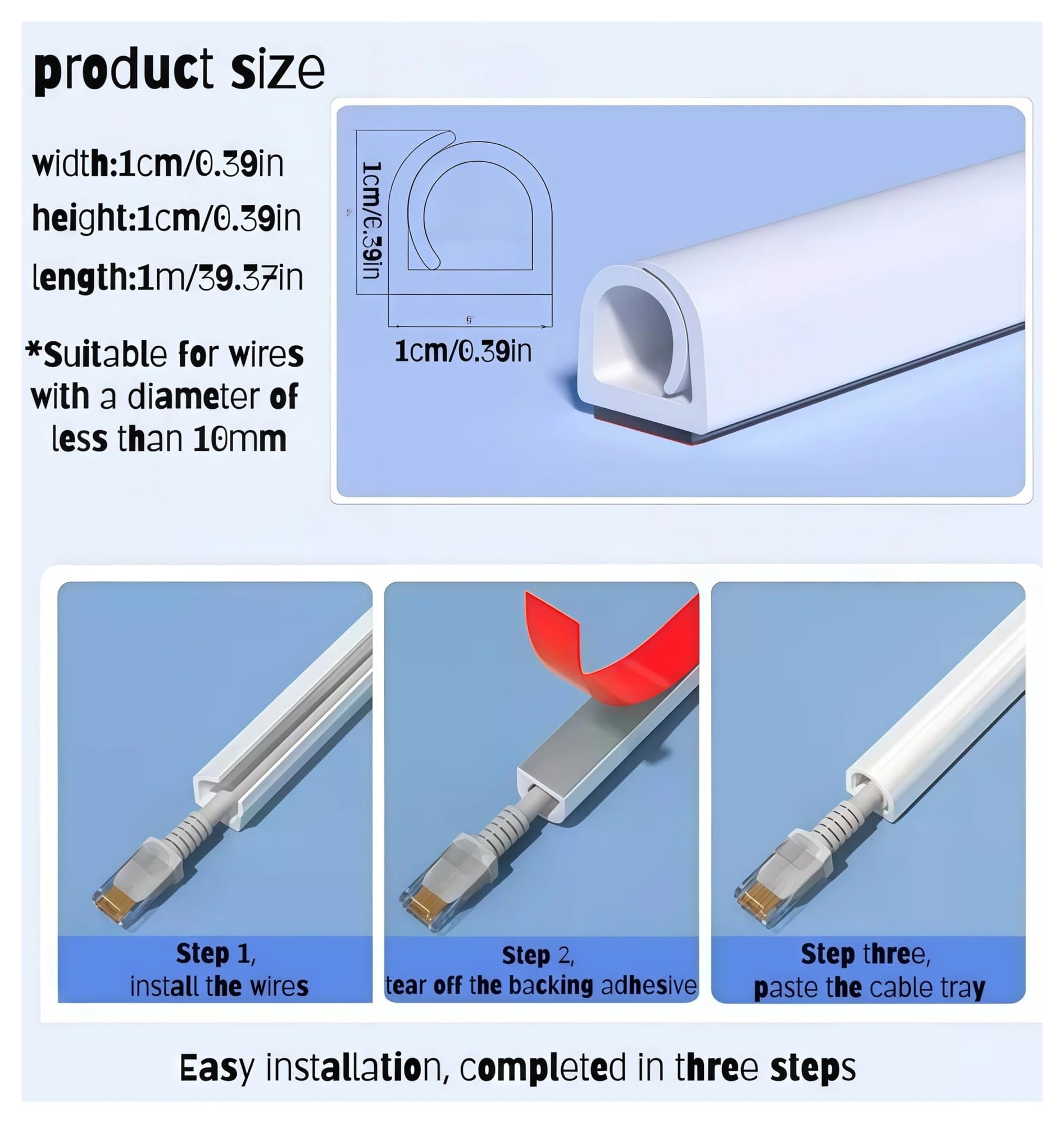 Ocultador de cables pintable for pared TV