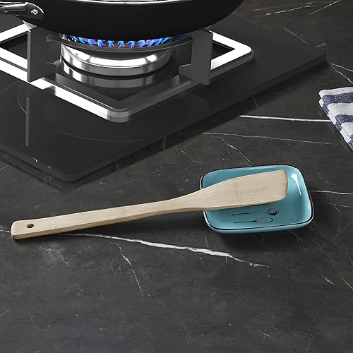 Miniatura 7 de Soporte de cuchara de cerámica para encimera de cocina, 4.75 pulgadas, resistente al calor, soporte para cuchara para estufa, cuchara moderna para
