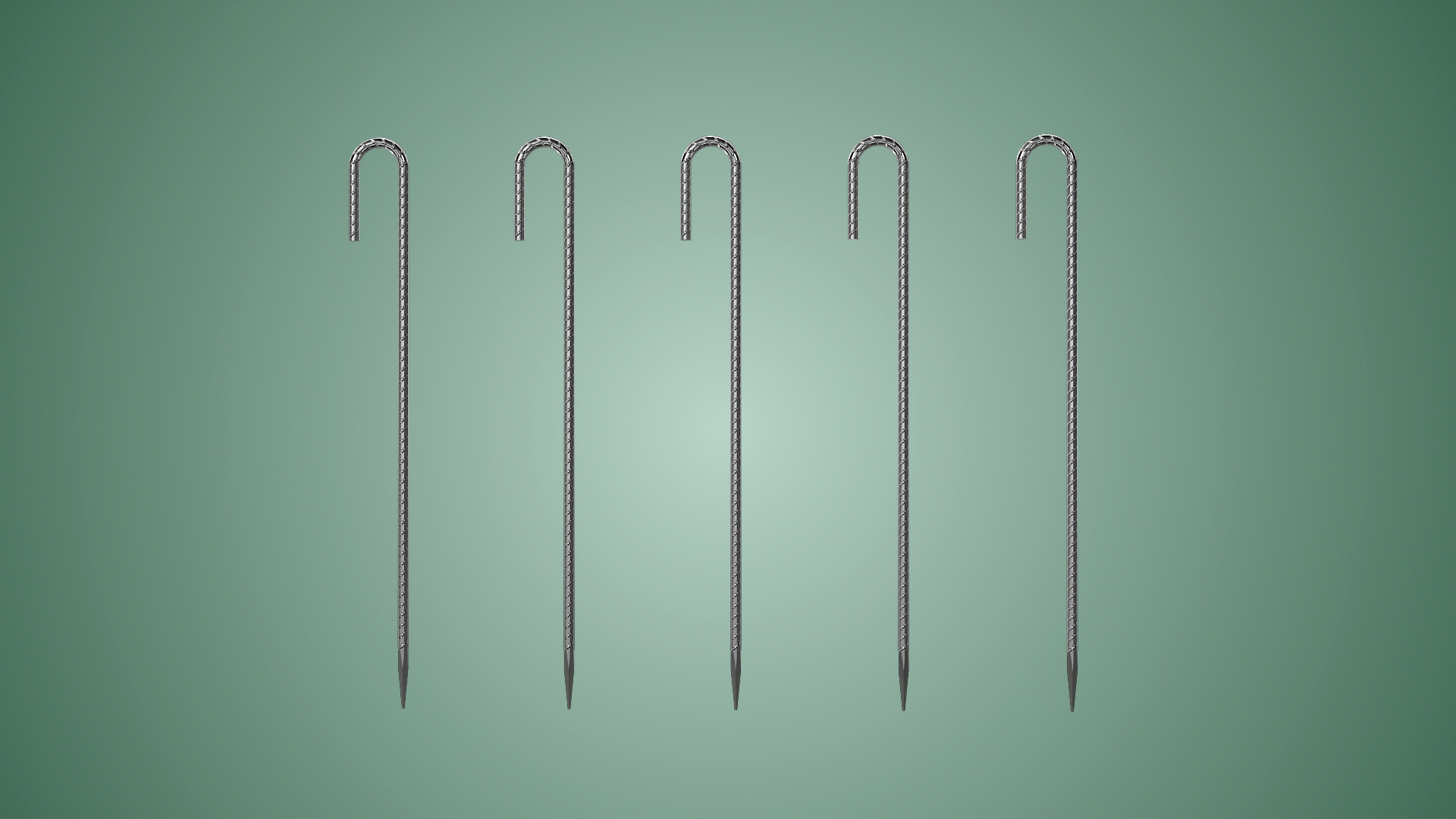 AAGUT 16 Inches 24 Pack Rebar Staks J Hook 3/8