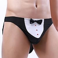 Vista 2 de Ctreela Ropa interior para hombre mayordomo camarero cosplay calzoncillos Maidman G-String Sexo Juego de roles Ropa interior Caballeros Tanga