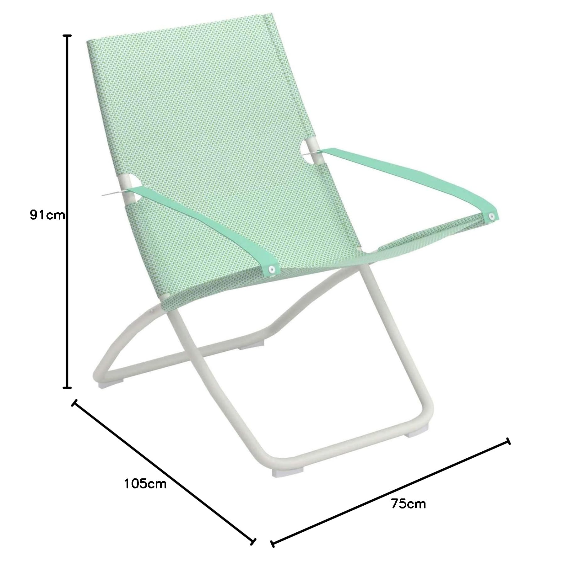 Poggiapiedi Pieghevole Emu Snooze Bianco - Per Esterno, Struttura Acciaio Zincato - Foto 4