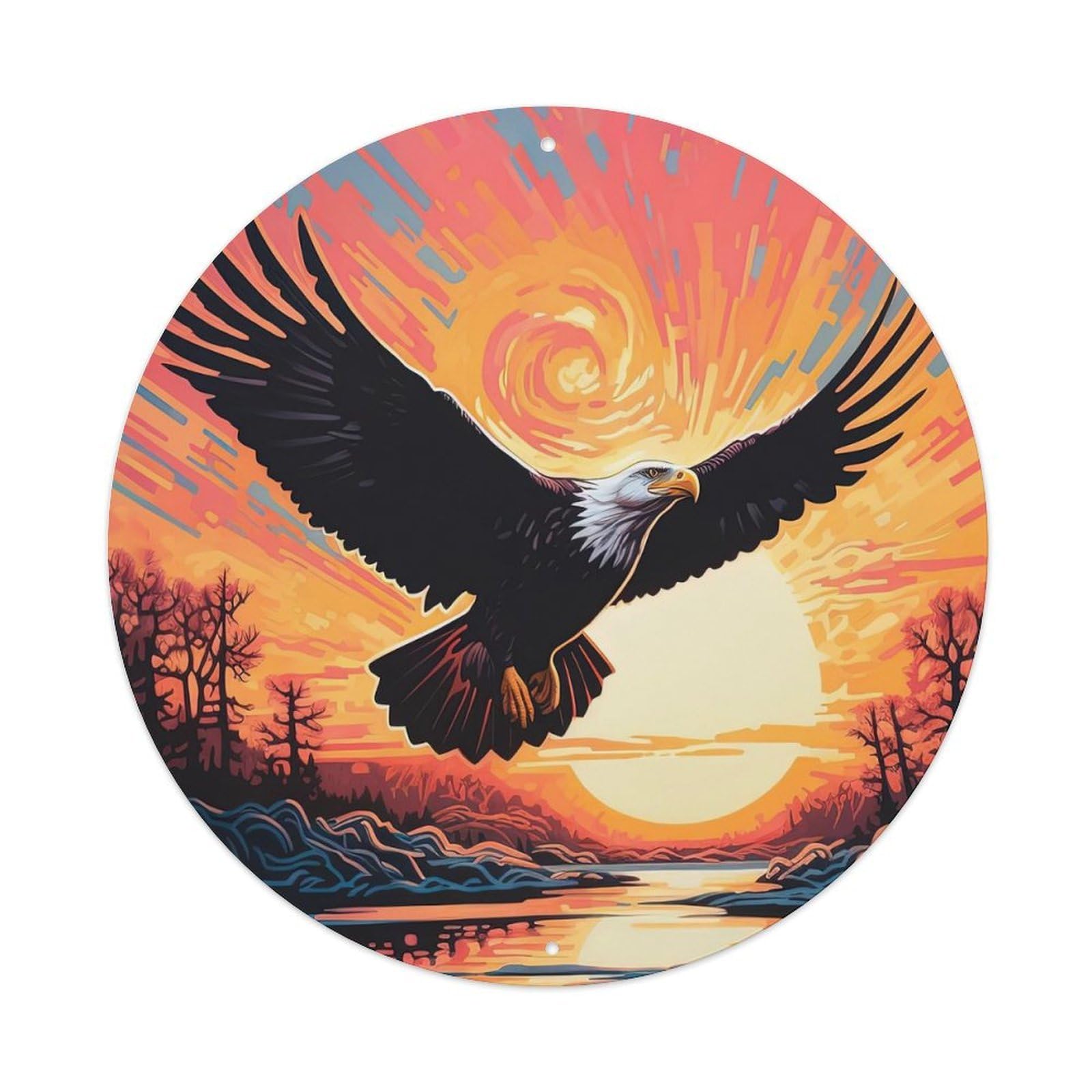 Animal Art Bald Eagle Metal Tin Sign